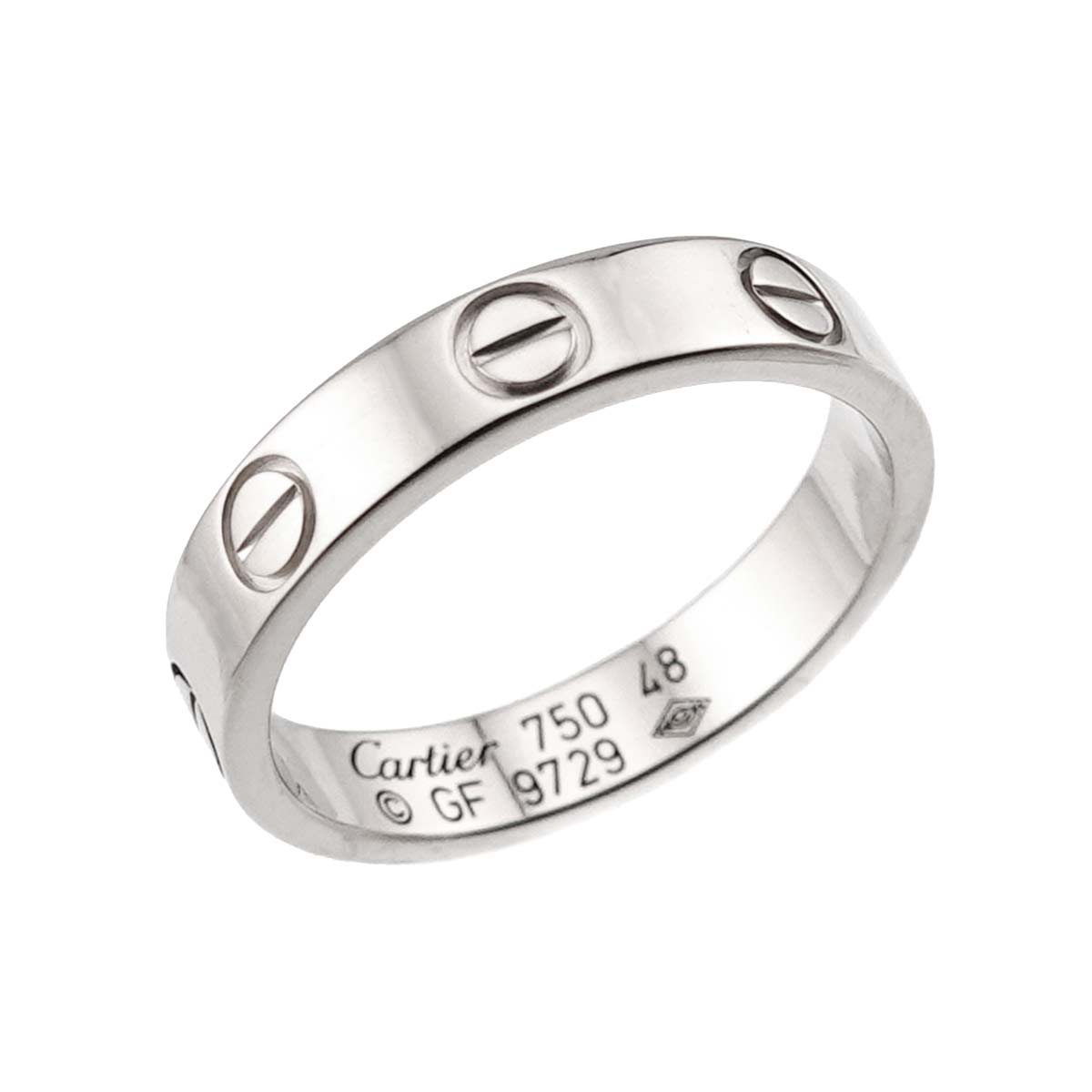 Mini Love Ring 18K White Gold 750 size48 4.5(US)