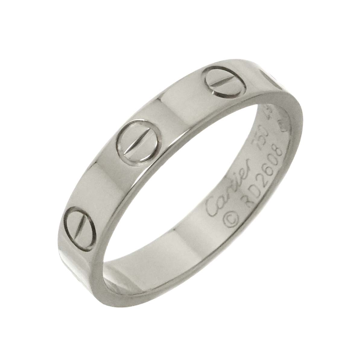 Mini Love Ring 18K White Gold 750 size49 4.75-5(US)