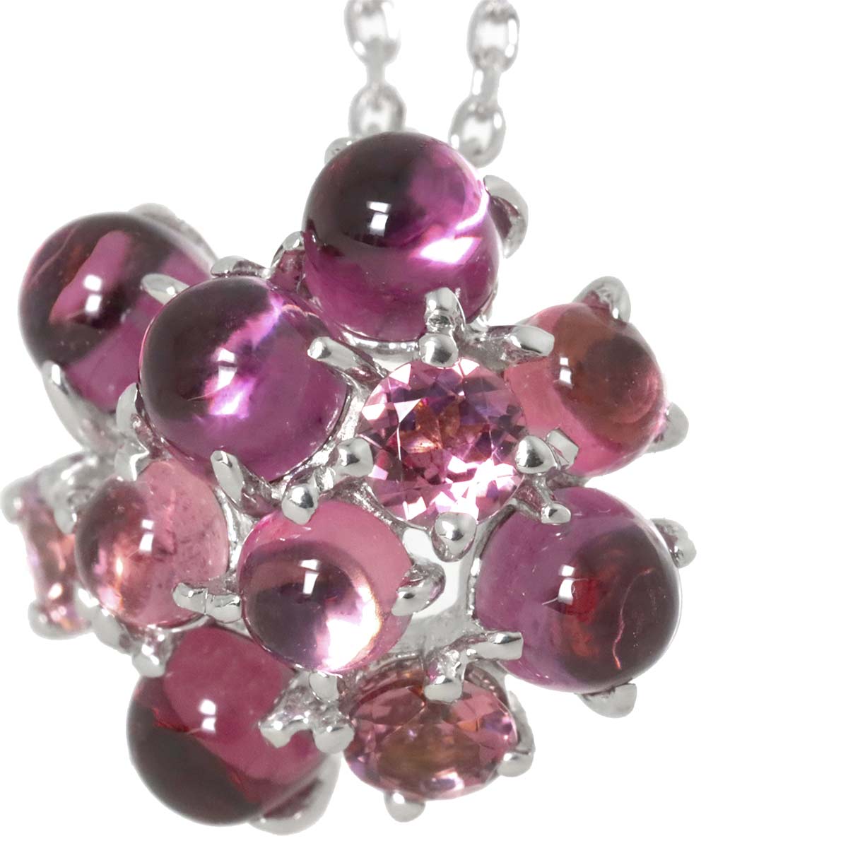 Tourmaline Necklace 18K White Gold 750