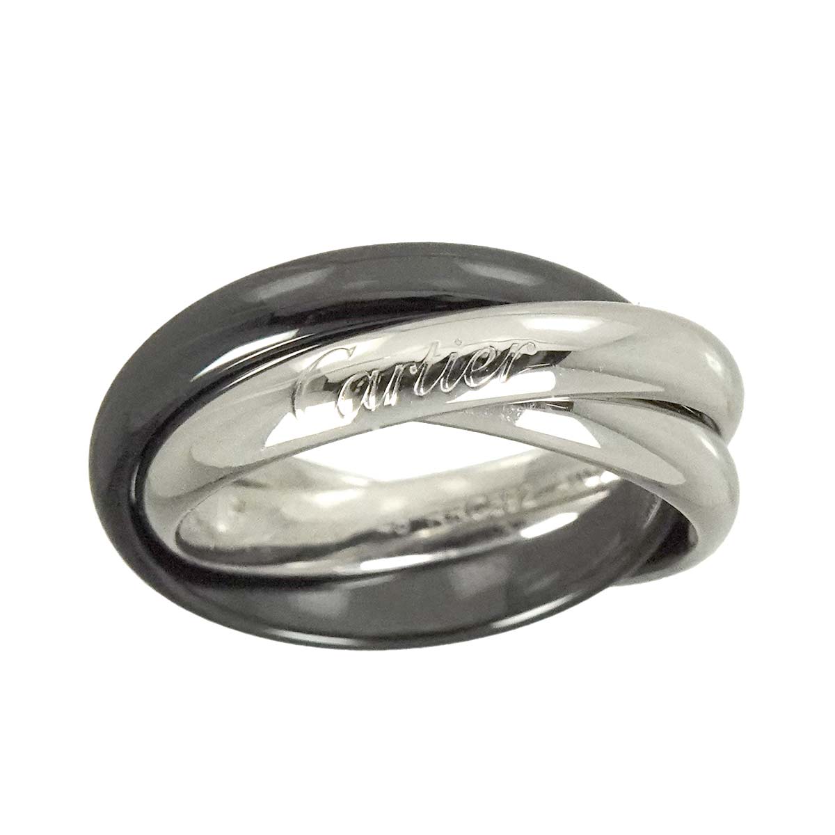 Trinity Ceramic Ring K18 White Gold 750 size48 4.5(US)