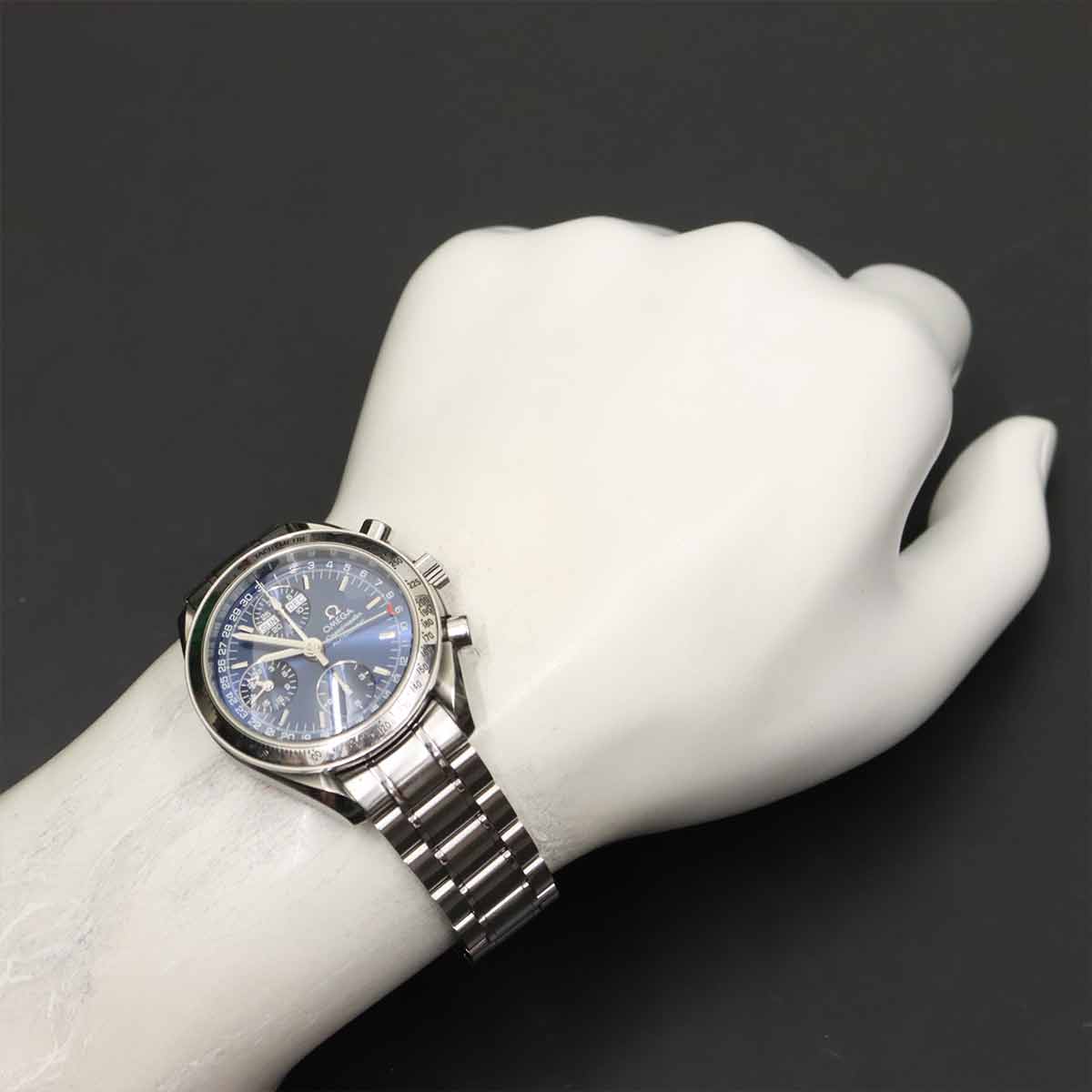 Speedmaster Triple Calendar 3523 80 Automatic Blue Dial Mens