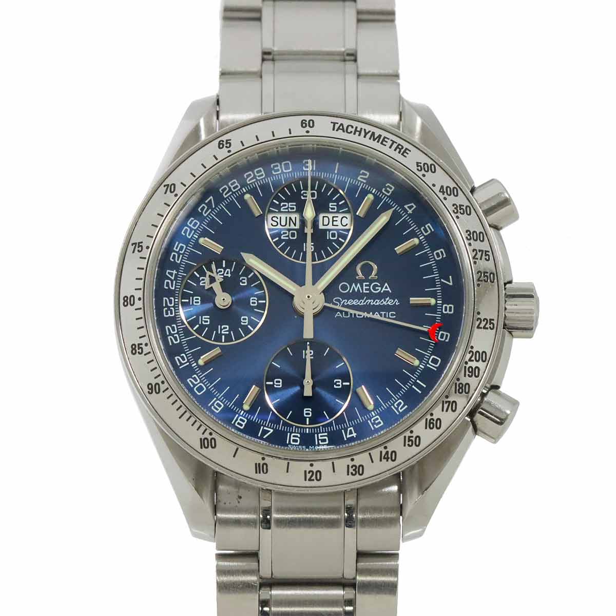 Speedmaster Triple Calendar 3523 80 Automatic Blue Dial Mens