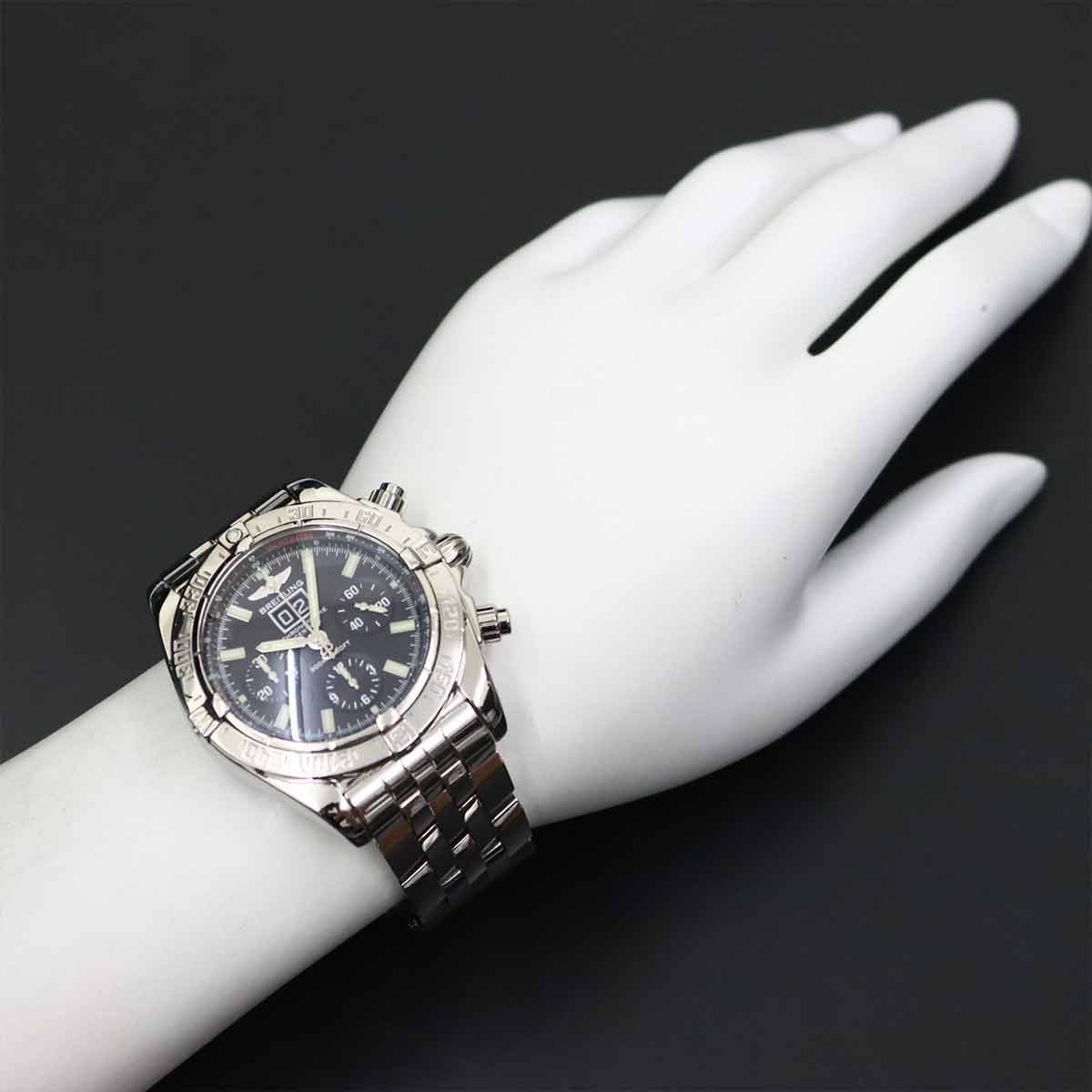 Chronomat Black Bird A44359 Automatic Date Black Dial