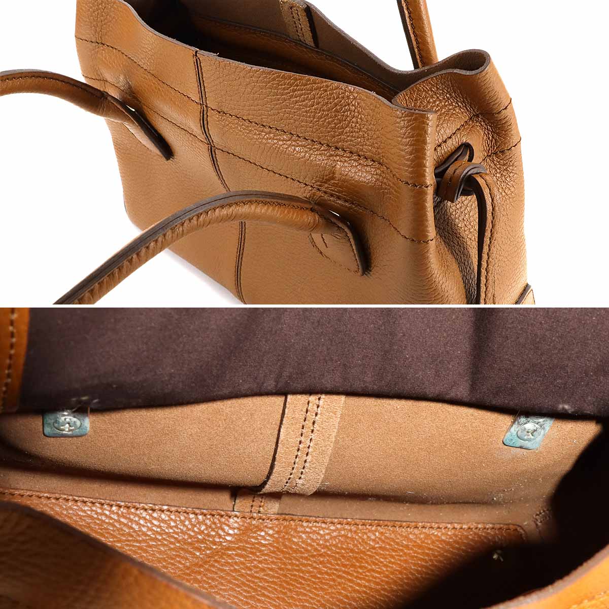 Joy Restyled D Bag Tote Bag Leather Brown Purse