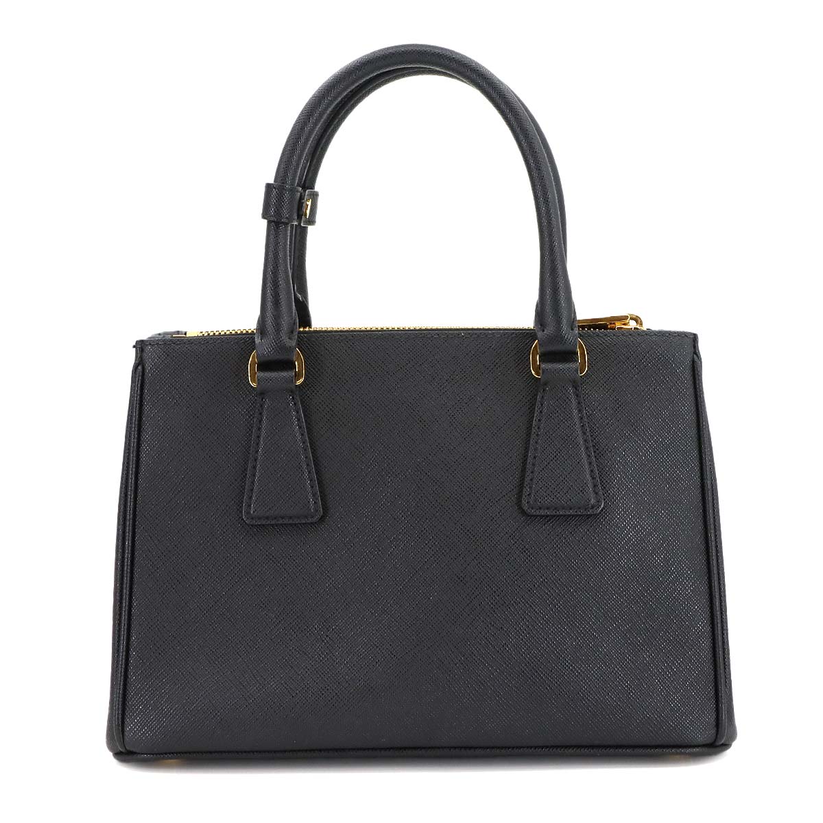 Galleria Small Hand Shoulder Bag Saffiano Leather Black 1BA896