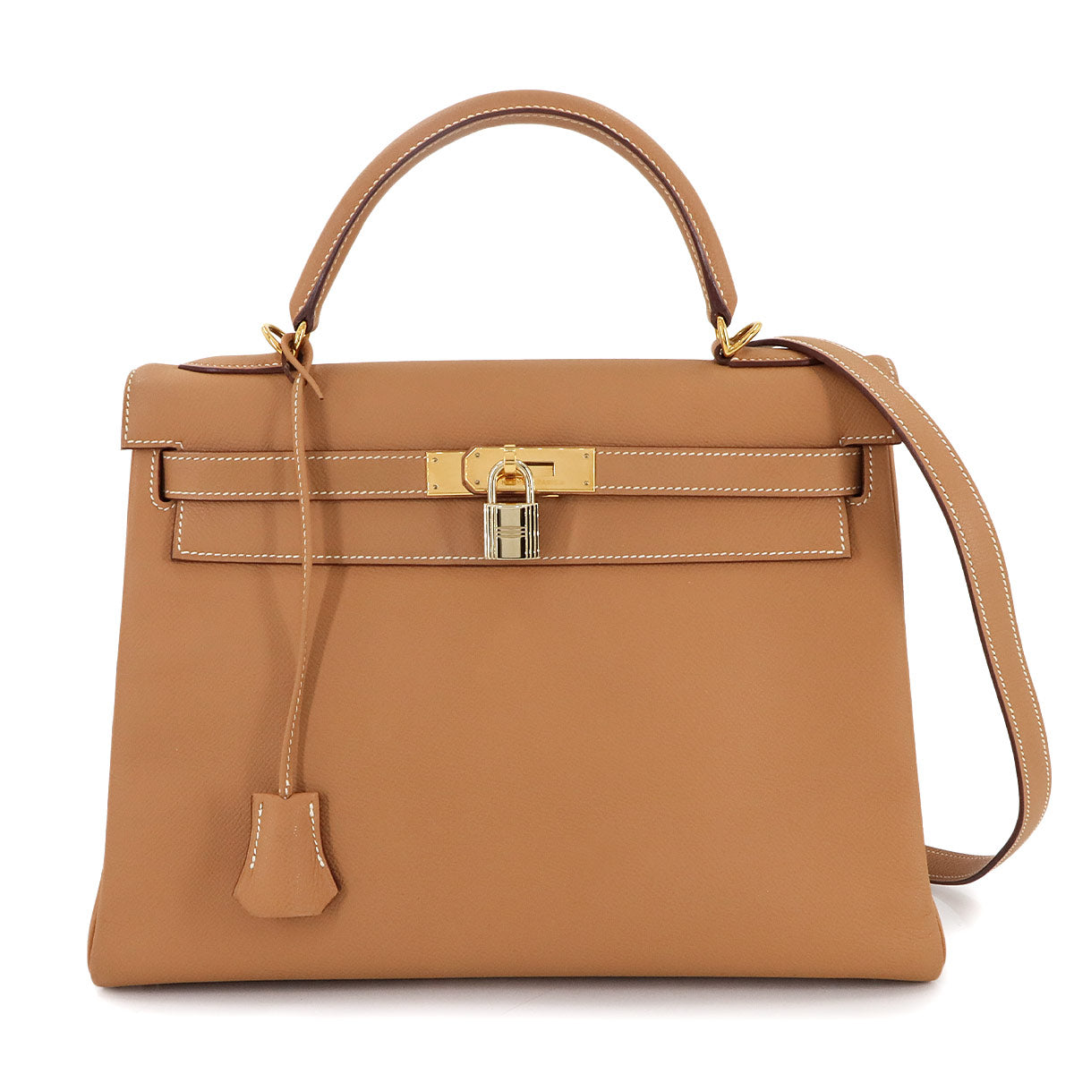 Kelly 32 Epsom Natural 2way Hand Shoulder Bag Purse