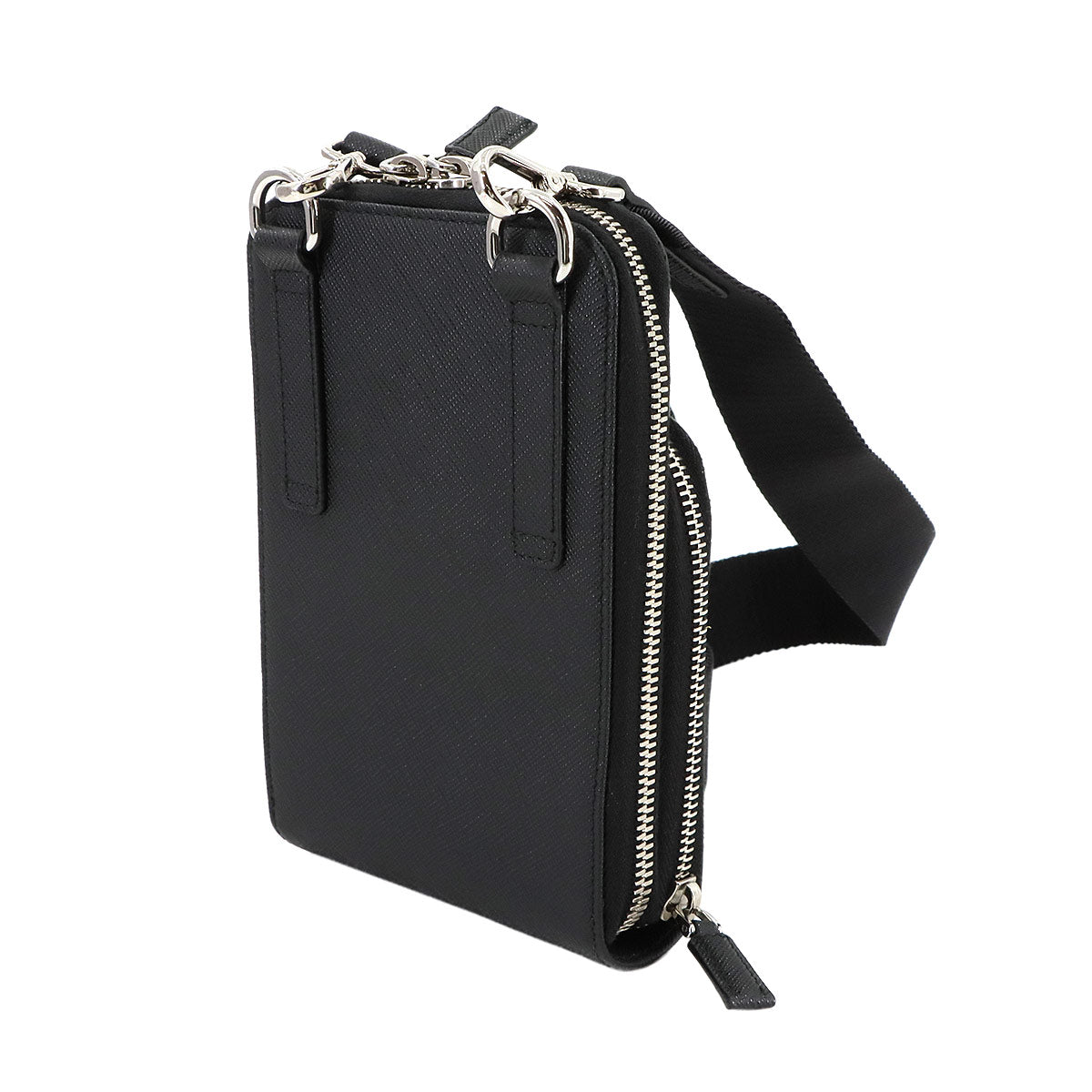 Smartphone Case Shoulder Bag Leather Nero 2ZH126 Purse
