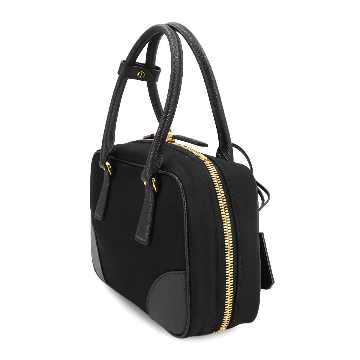 Re-Edition 1978 Two Handle Hand shoulder Bag Nylon Leather Black