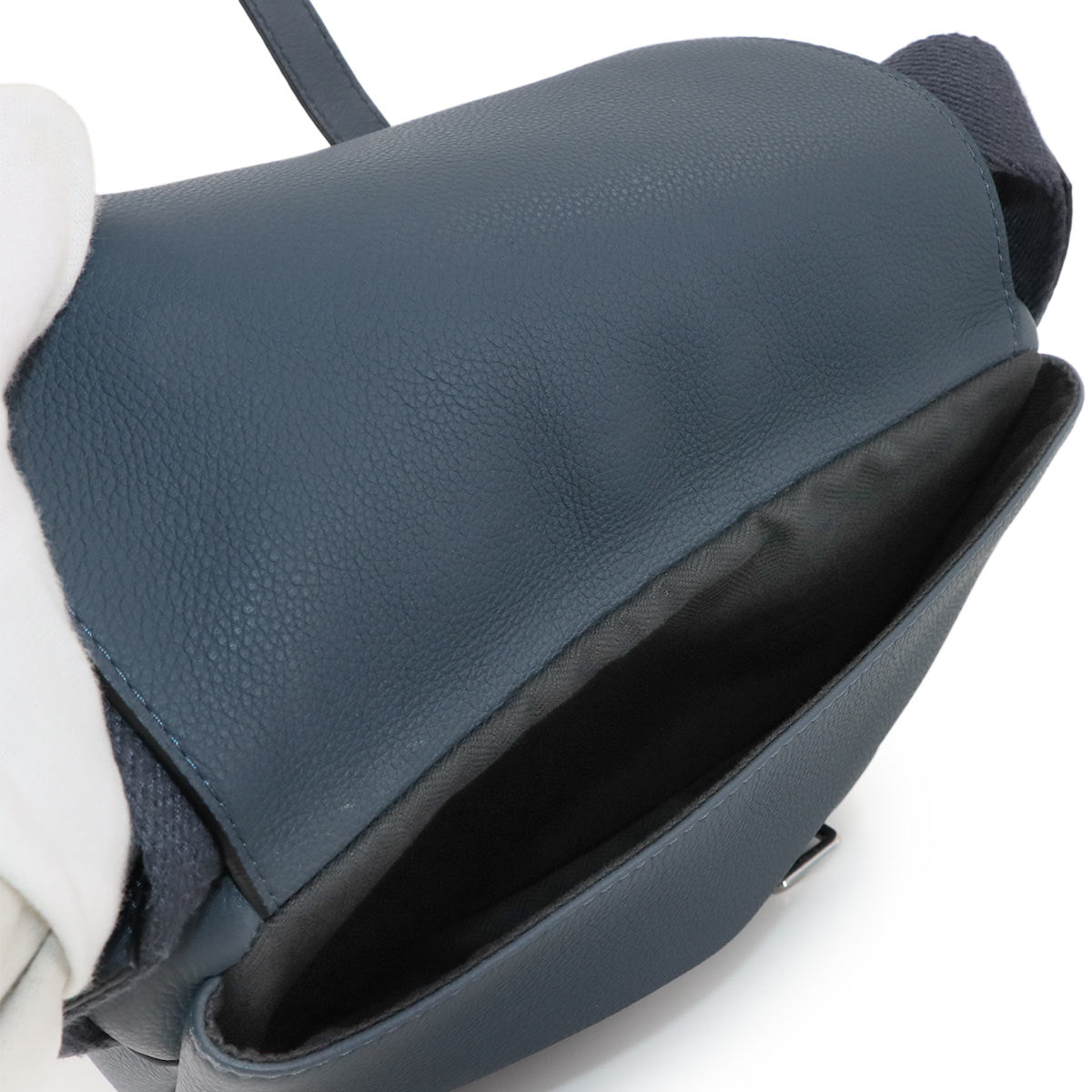 Military Messenger XS Shoulder Bag Leather Onyxblue Purse