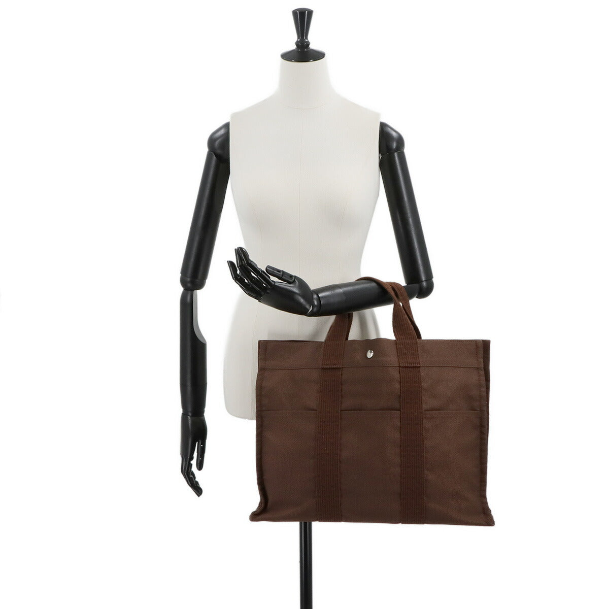 Herline Tote MM Bag Canvas Brown Unisex Purse