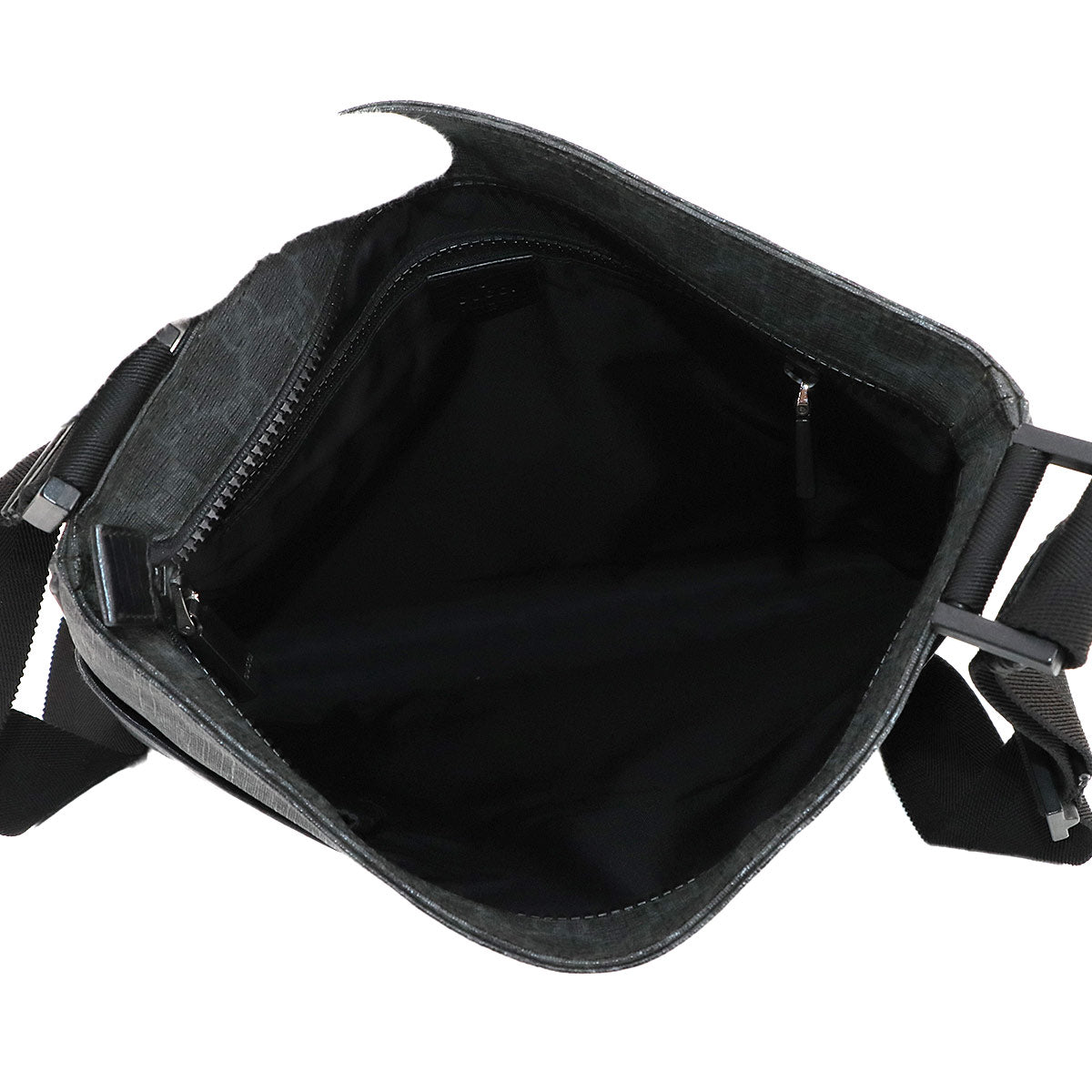 GG Supreme Messenger Shoulder Bag PVC Canvas Black 162904 Purse