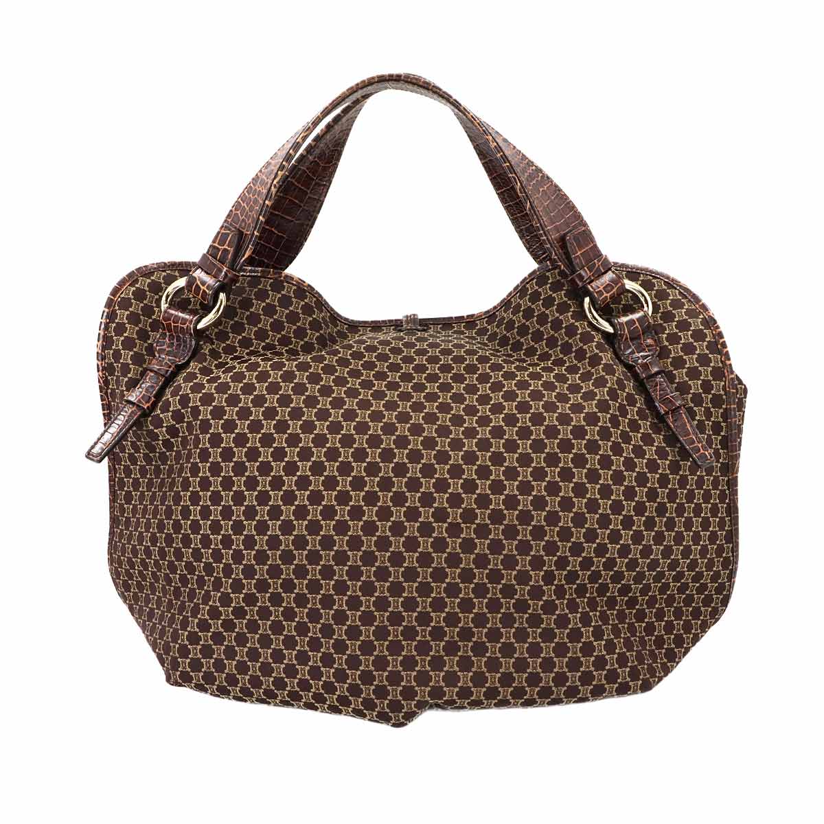 Macadam Tote Bag Canvas Leather Brown Purse
