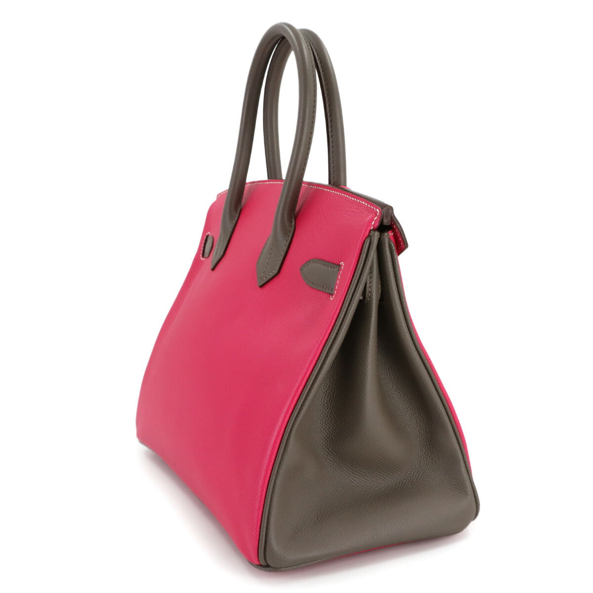 Birkin 30 Hand Bag Epsom Rose Tyrien Etoupe Purse Pink