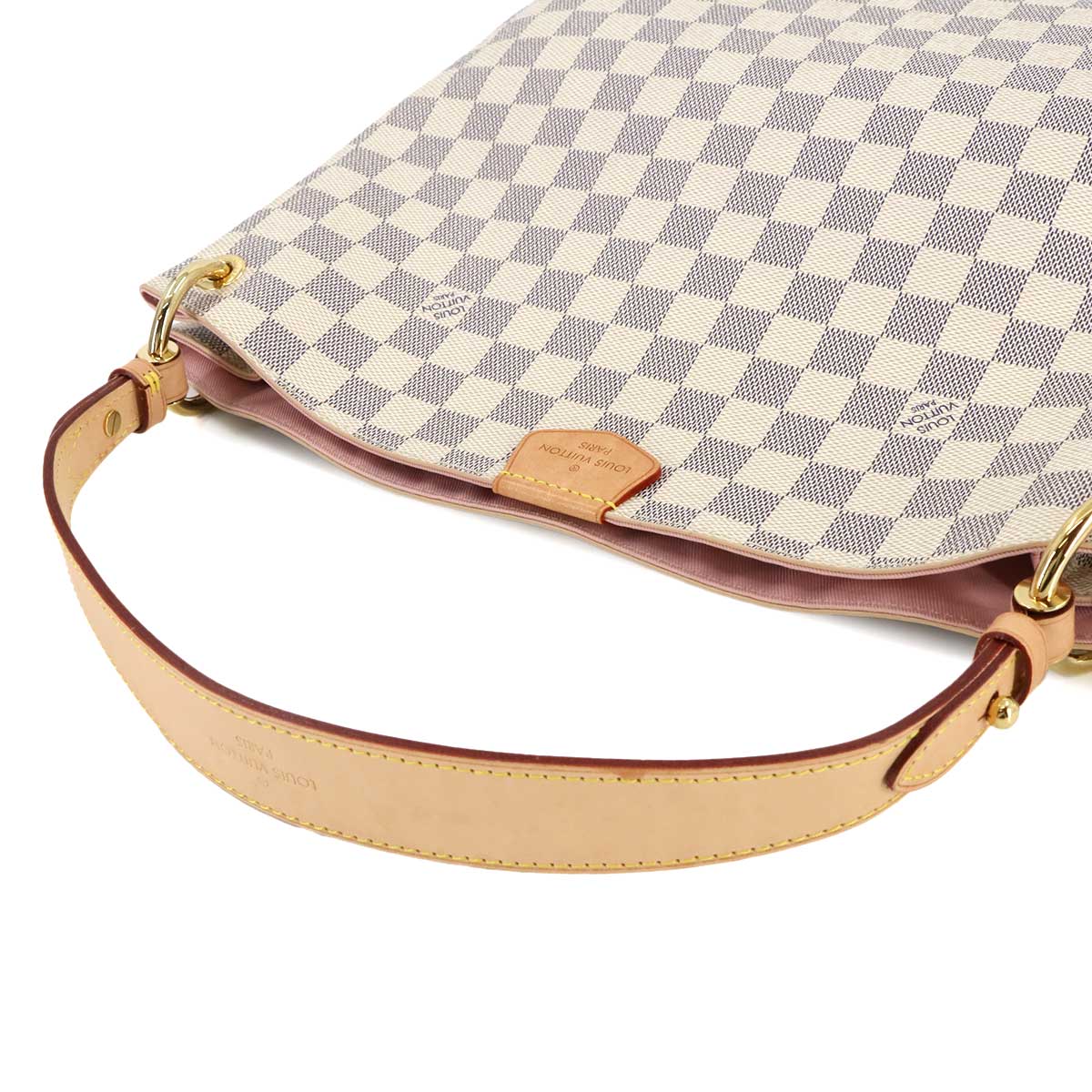 Damier Azur Graceful PM Shoulder Bag White N42249