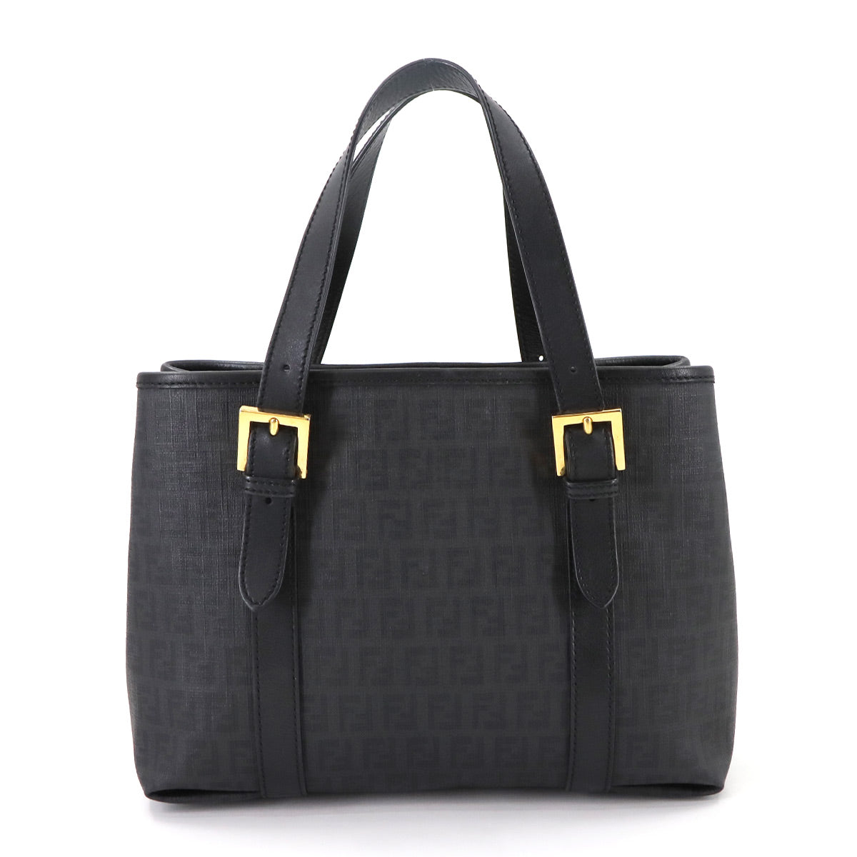 Zucchino Hand Bag PVC Leather Black 8BH237 Purse