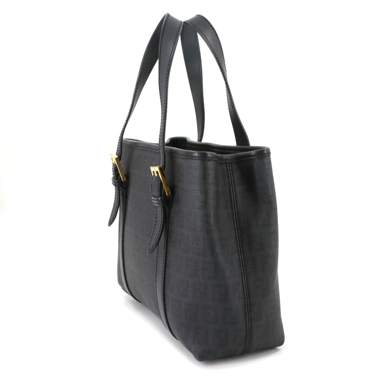 Zucchino Hand Bag PVC Leather Black 8BH237 Purse