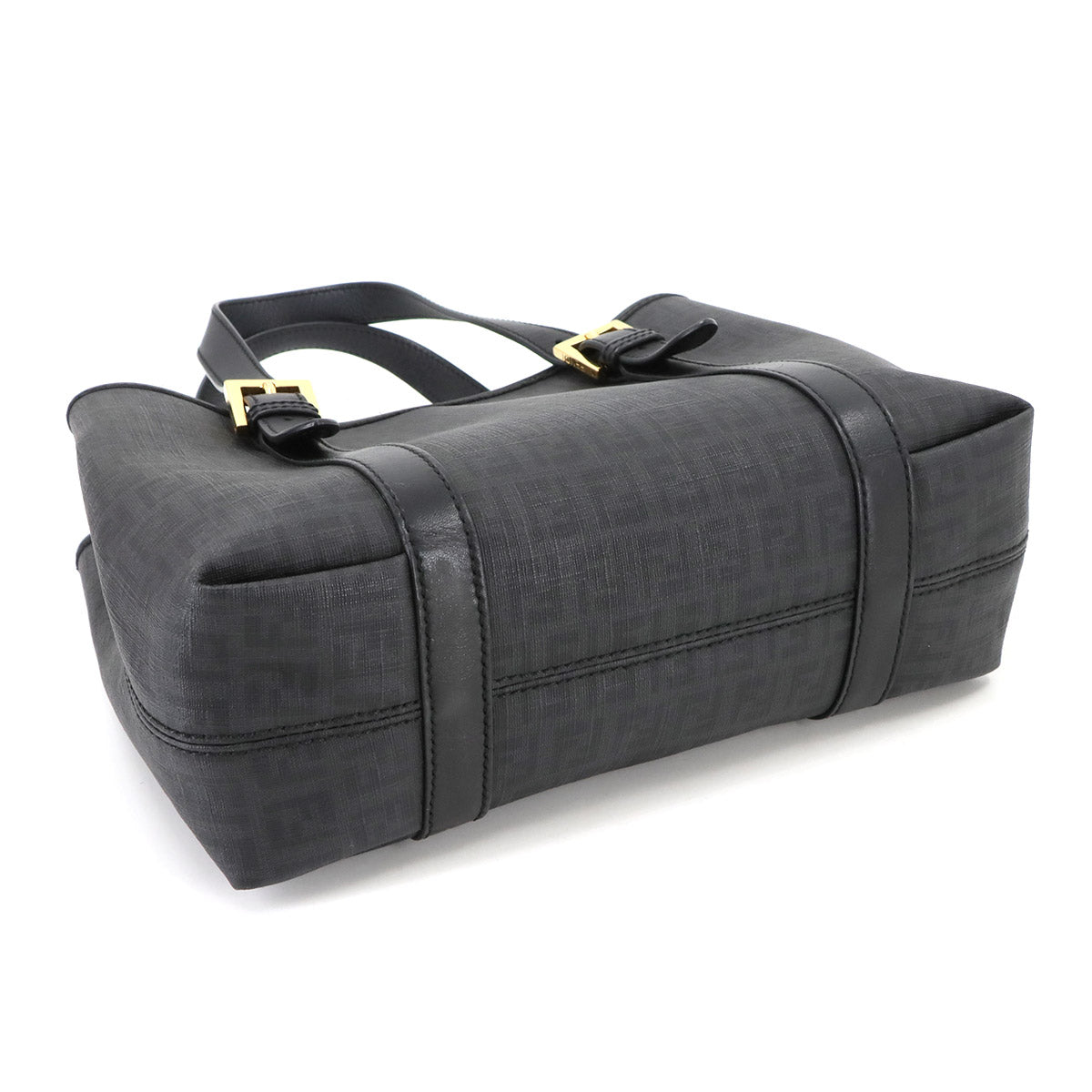 Zucchino Hand Bag PVC Leather Black 8BH237 Purse