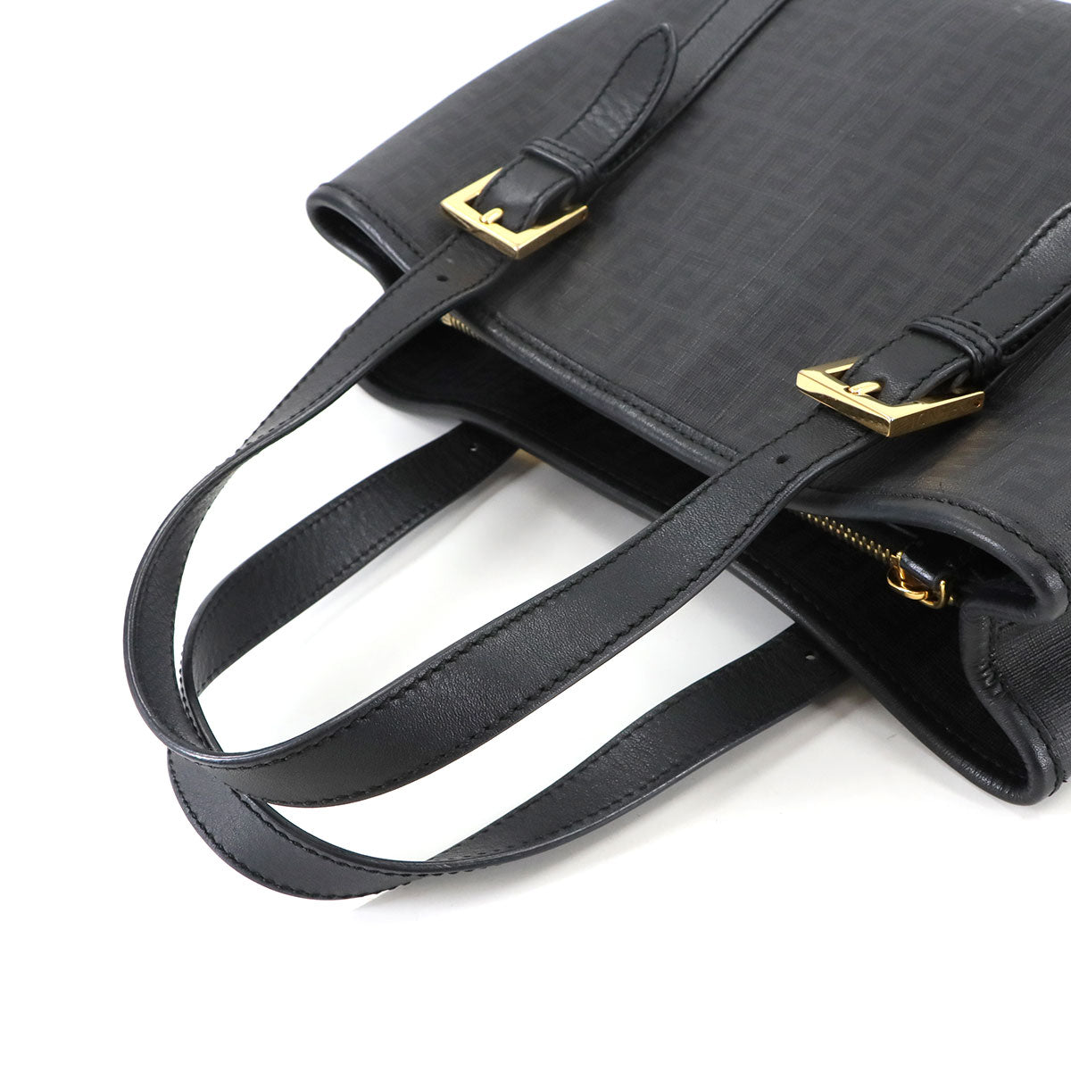 Zucchino Hand Bag PVC Leather Black 8BH237 Purse
