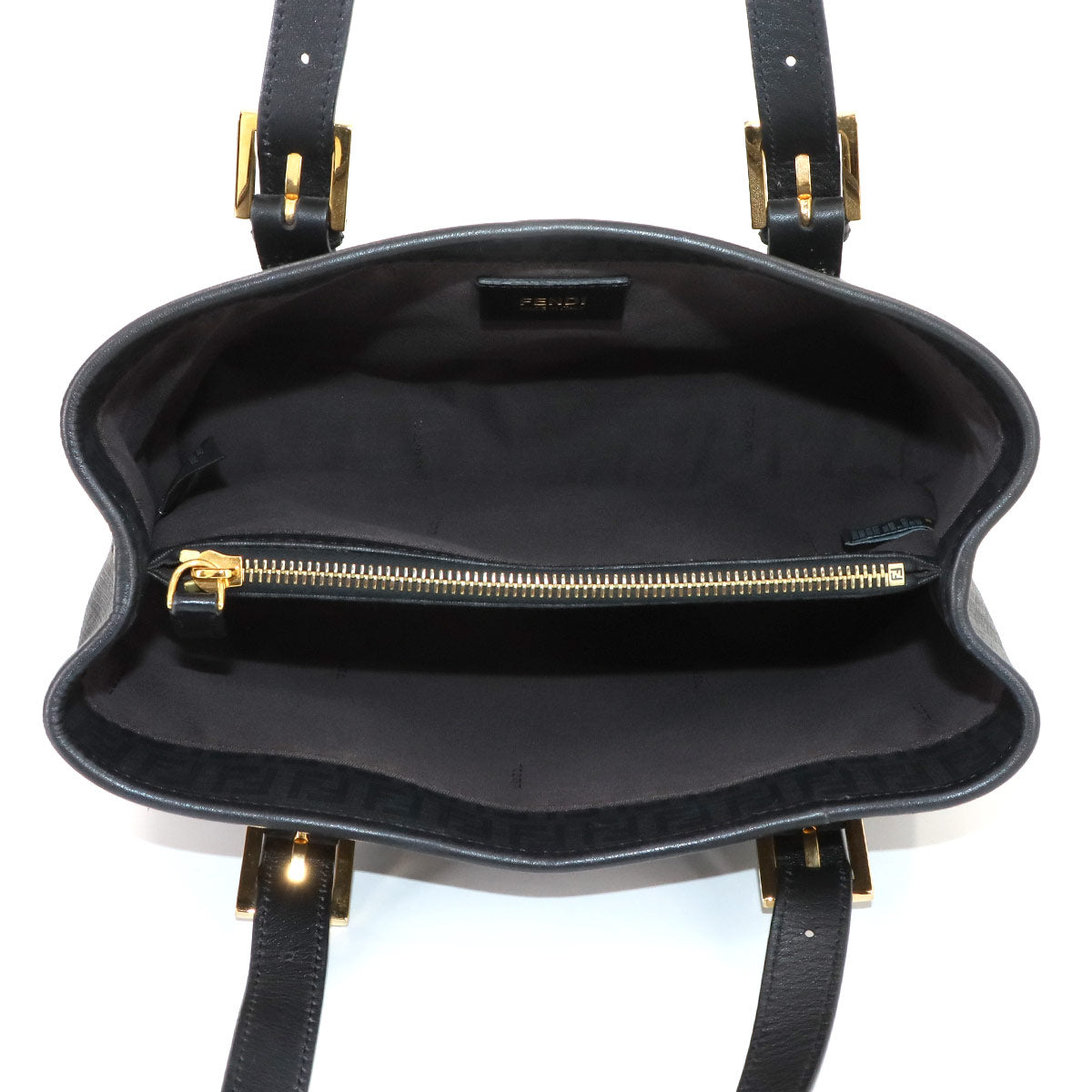 Zucchino Hand Bag PVC Leather Black 8BH237 Purse