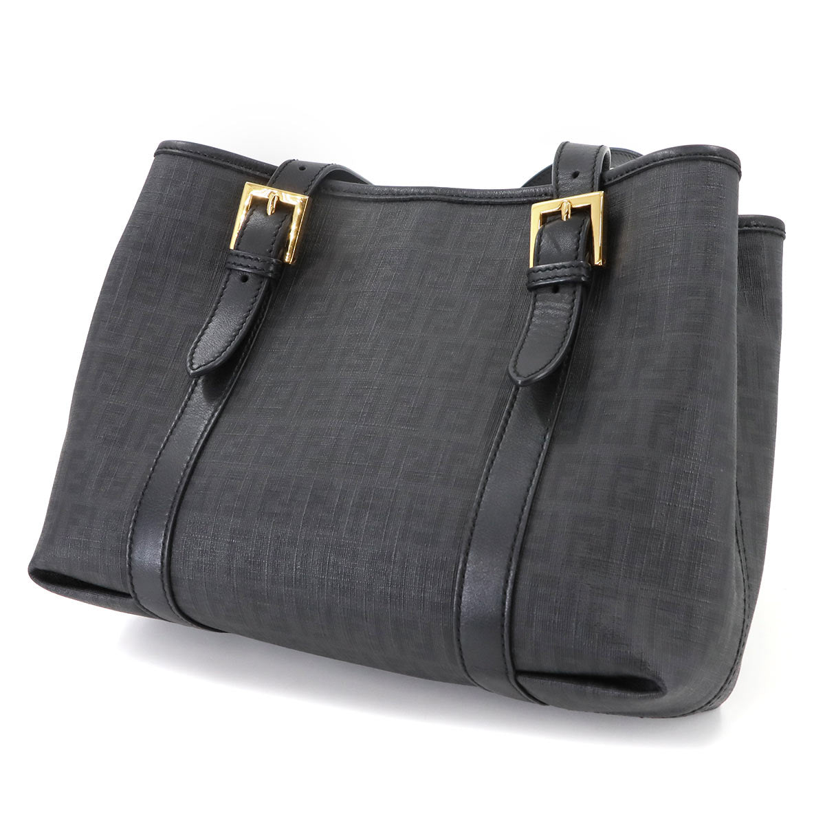 Zucchino Hand Bag PVC Leather Black 8BH237 Purse