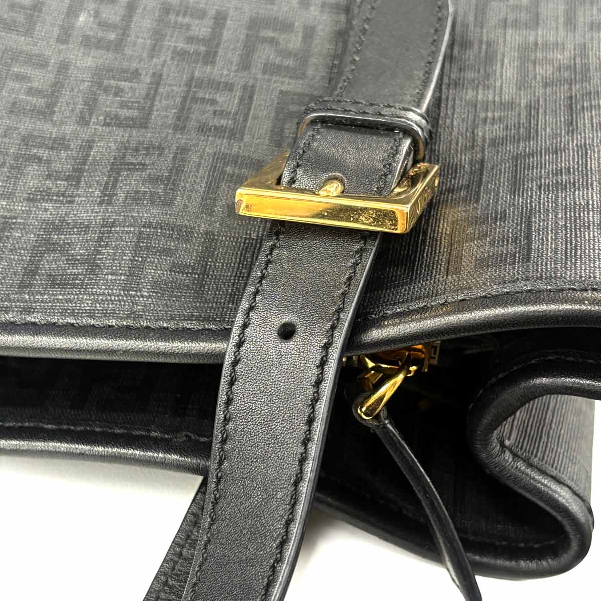 Zucchino Hand Bag PVC Leather Black 8BH237 Purse