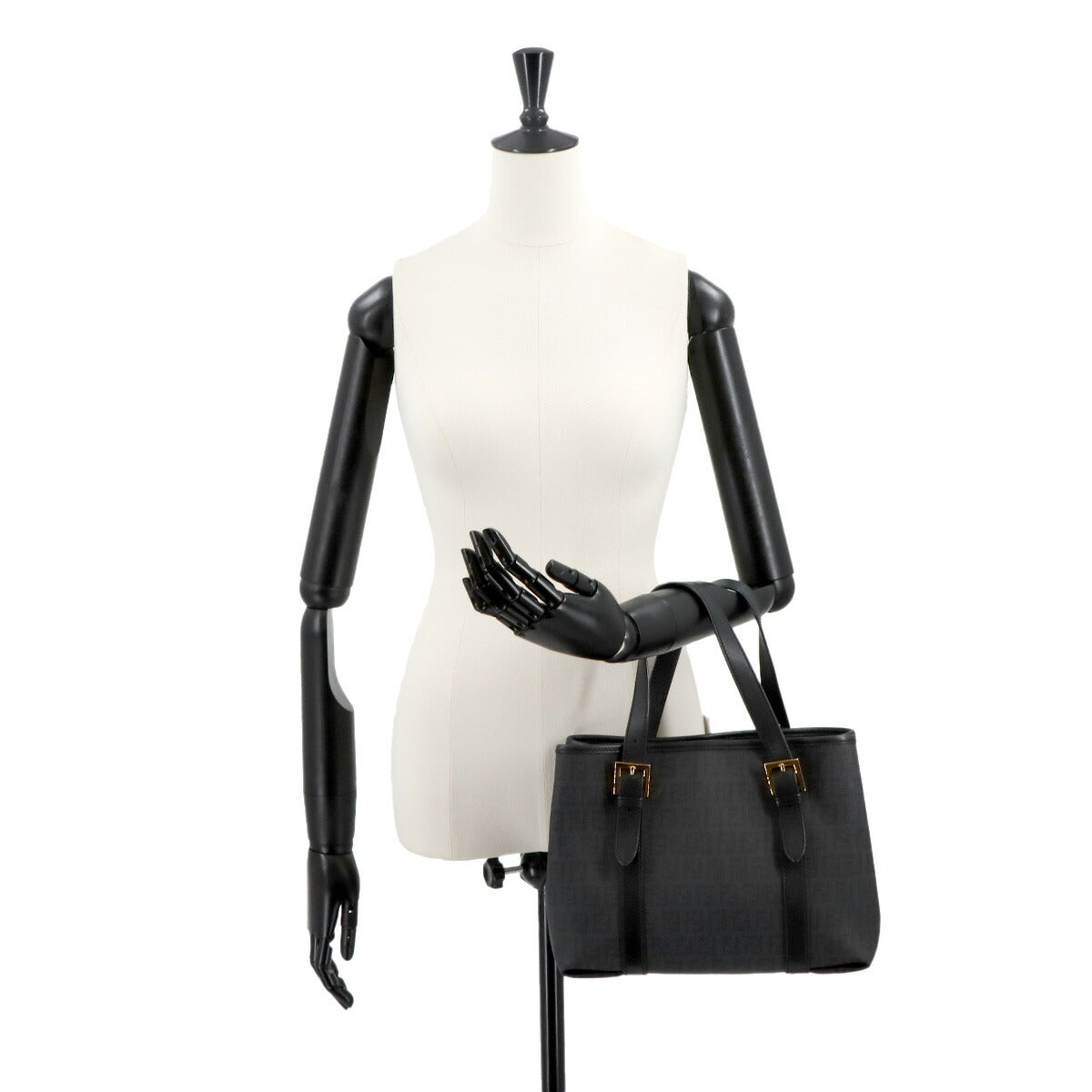 Zucchino Hand Bag PVC Leather Black 8BH237 Purse