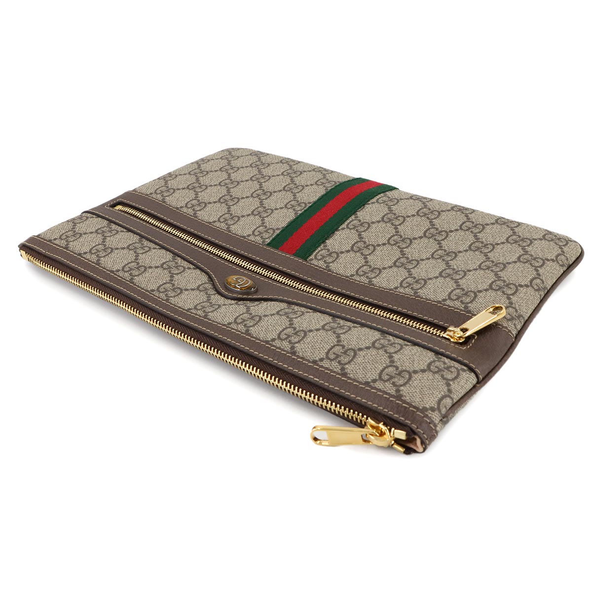 Ophidia Clutch Bag GG Supreme Beige Brown 517551 Purse