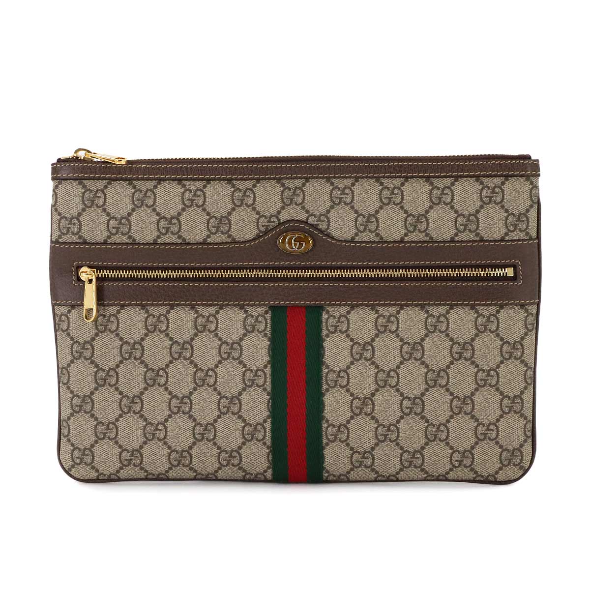 Ophidia Clutch Bag GG Supreme Beige Brown 517551 Purse