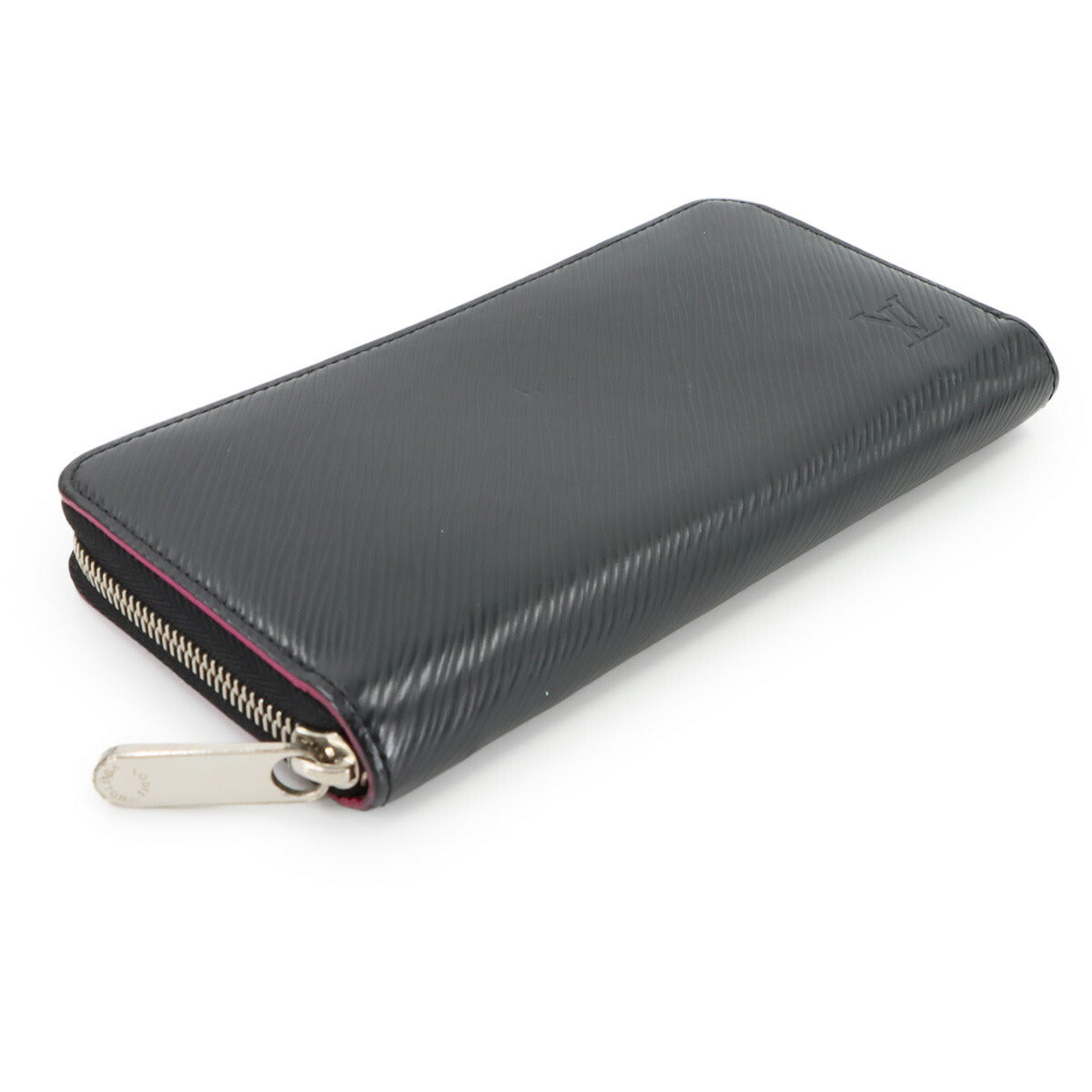 Epi Zippy Wallet Leather Noir Hot Pink M64838 Purse