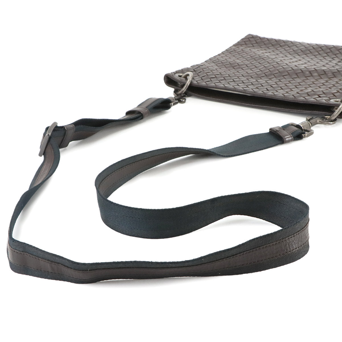 Intrecciato Shoulder Bag Leather Brown 172736