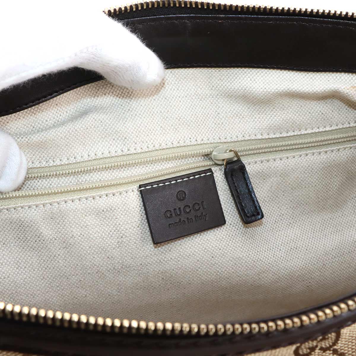 GG Canvas Sukey 2way Tote Shoulder Bag Leather Beige Brown 247902