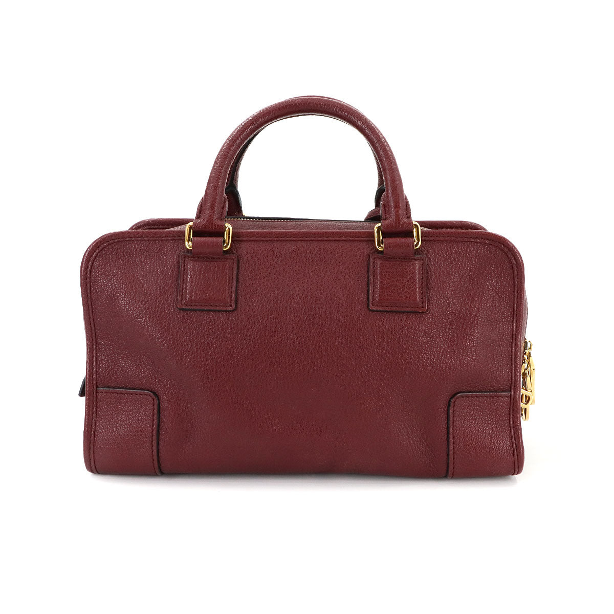 Amazona 28 Hand Bag Leather Bordeaux Anagram Purse