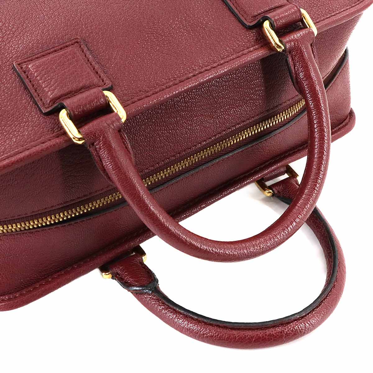 Amazona 28 Hand Bag Leather Bordeaux Anagram Purse