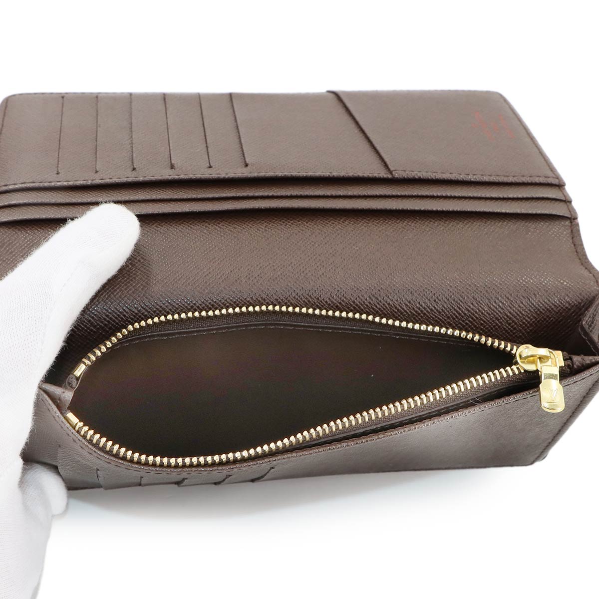 Damier Brazza Wallet Ebene Brown N60017 Purse