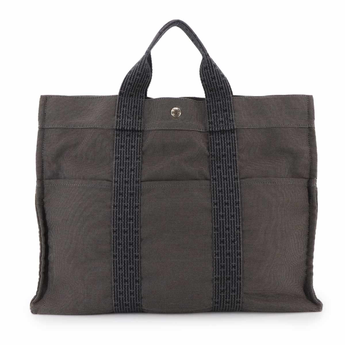 Herline Tote MM Bag Canvas Grey Unisex Purse