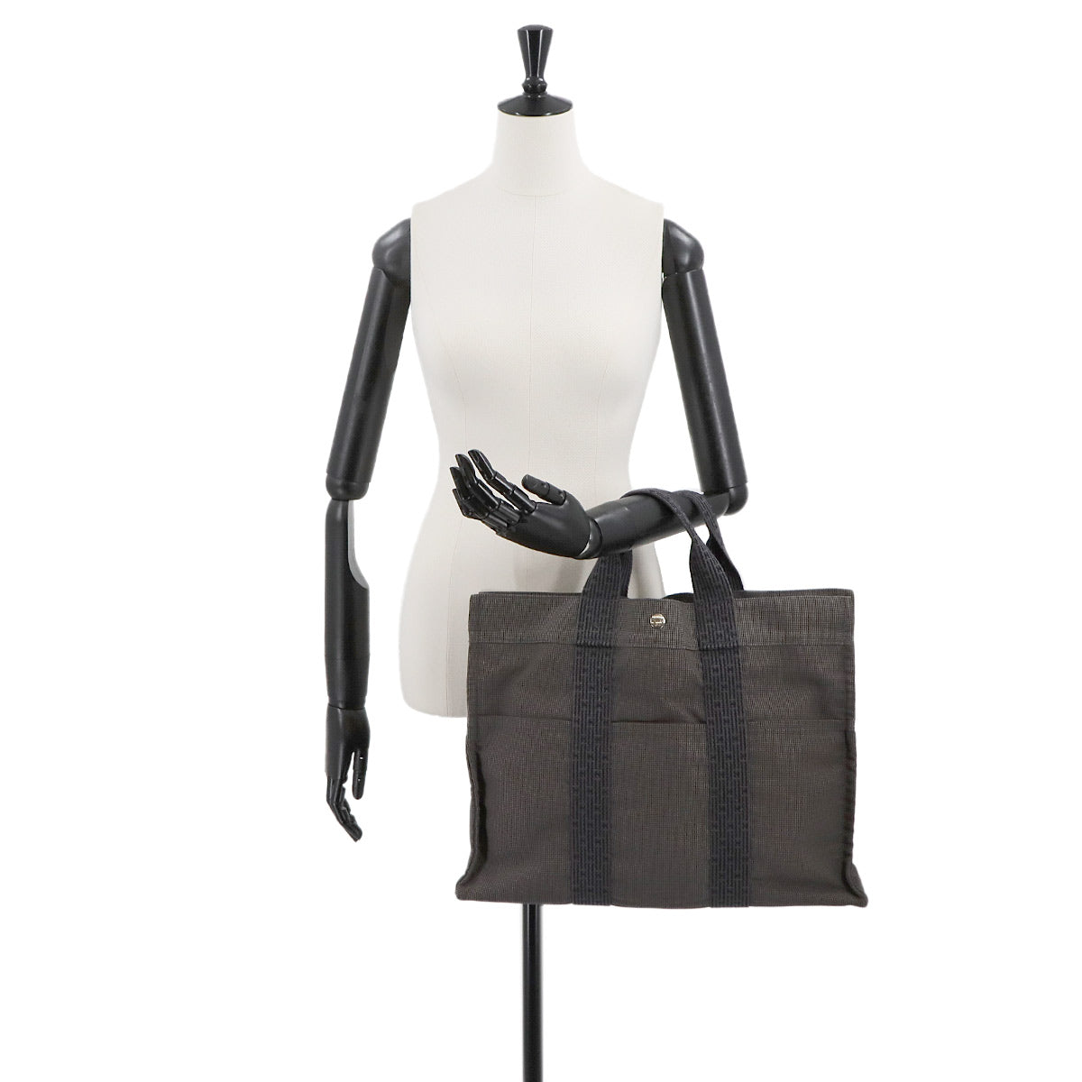 Herline Tote MM Bag Canvas Grey Unisex Purse