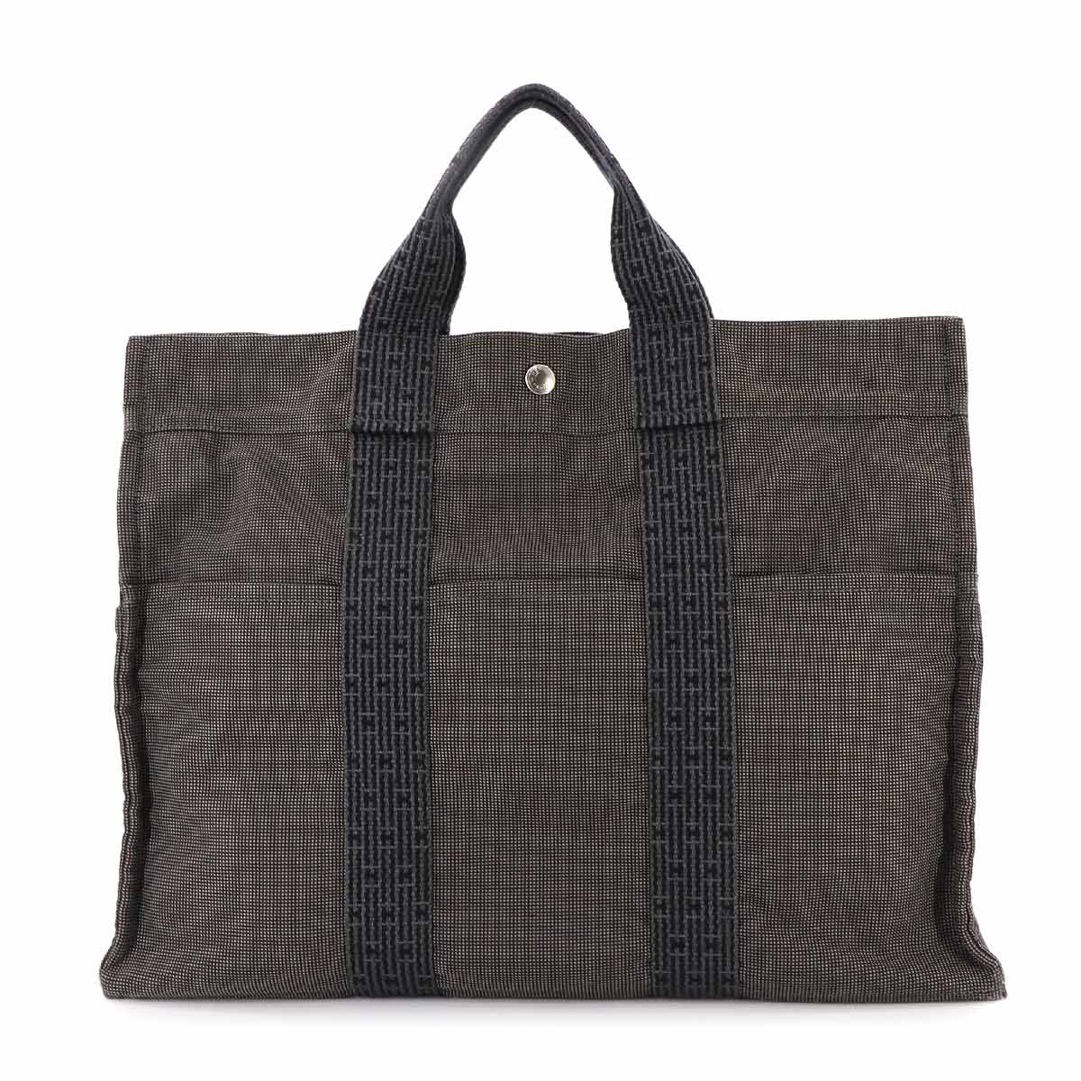 Herline Tote MM Bag Canvas Grey Unisex Purse