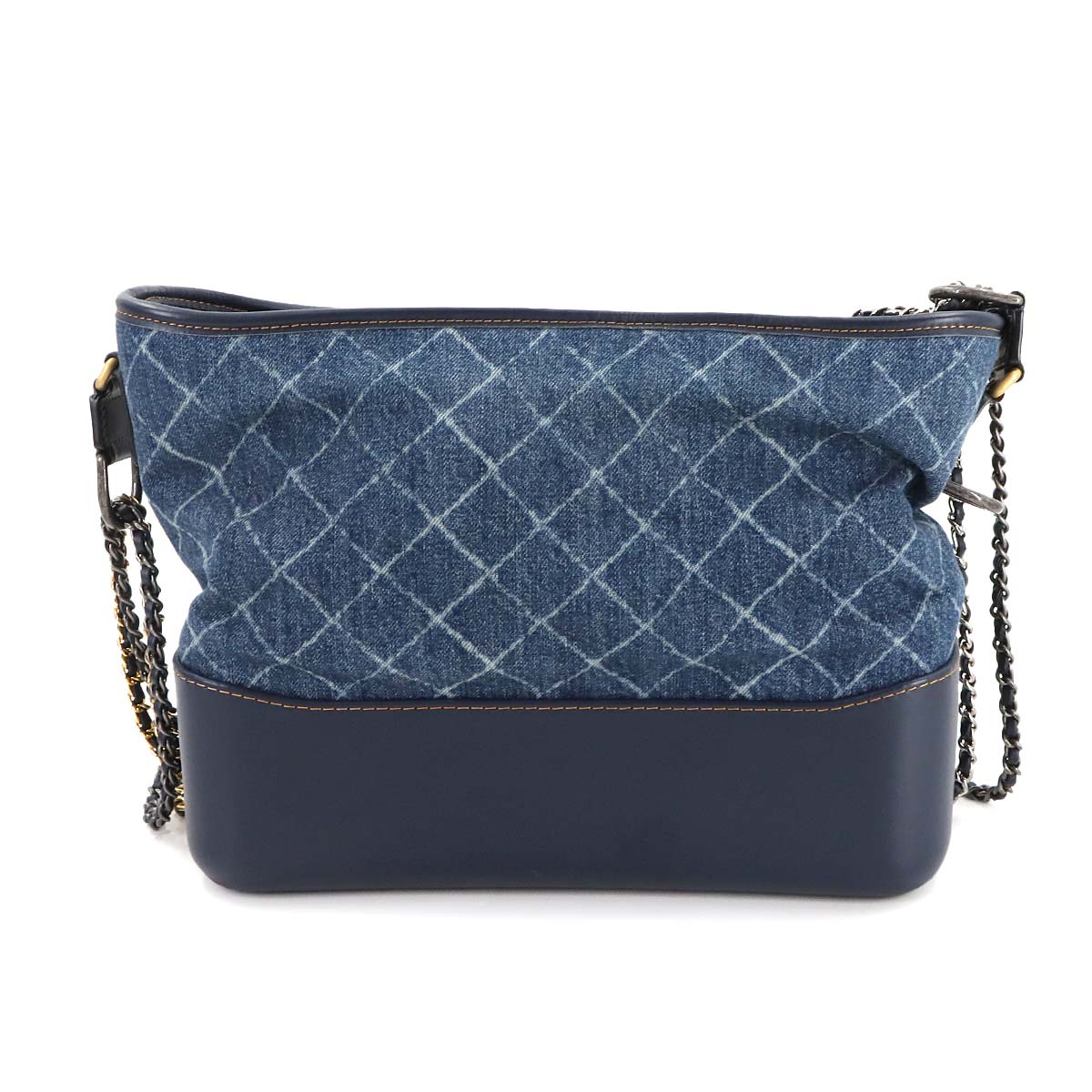 Gabrielle de Chanel Large Hobo Bag Shoulder Denim Leather Blue