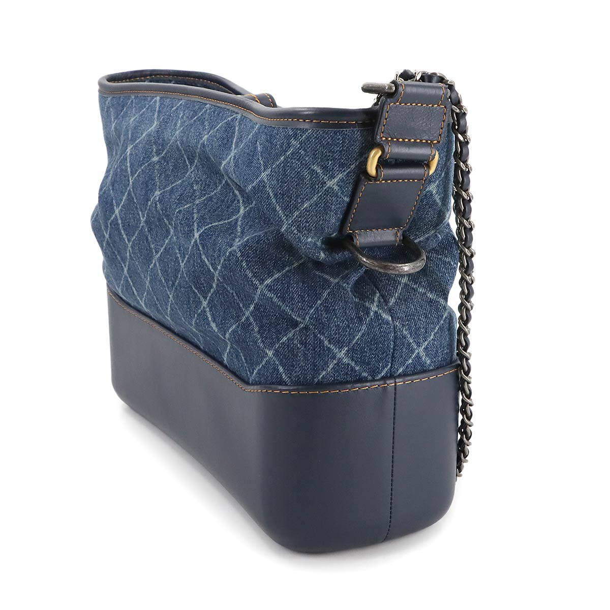 Gabrielle de Chanel Large Hobo Bag Shoulder Denim Leather Blue