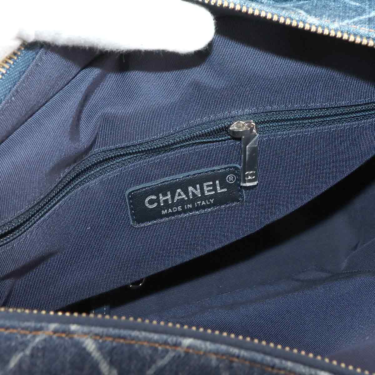 Gabrielle de Chanel Large Hobo Bag Shoulder Denim Leather Blue