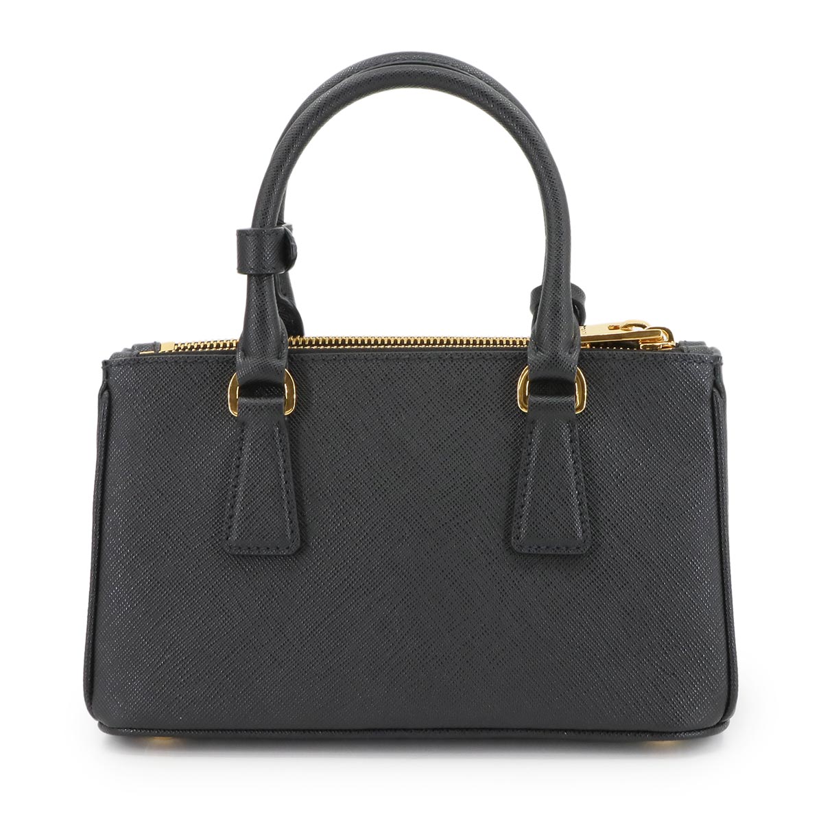 Galleria Mini Hand Shoulder Bag Saffiano Leather Nero 1BA916
