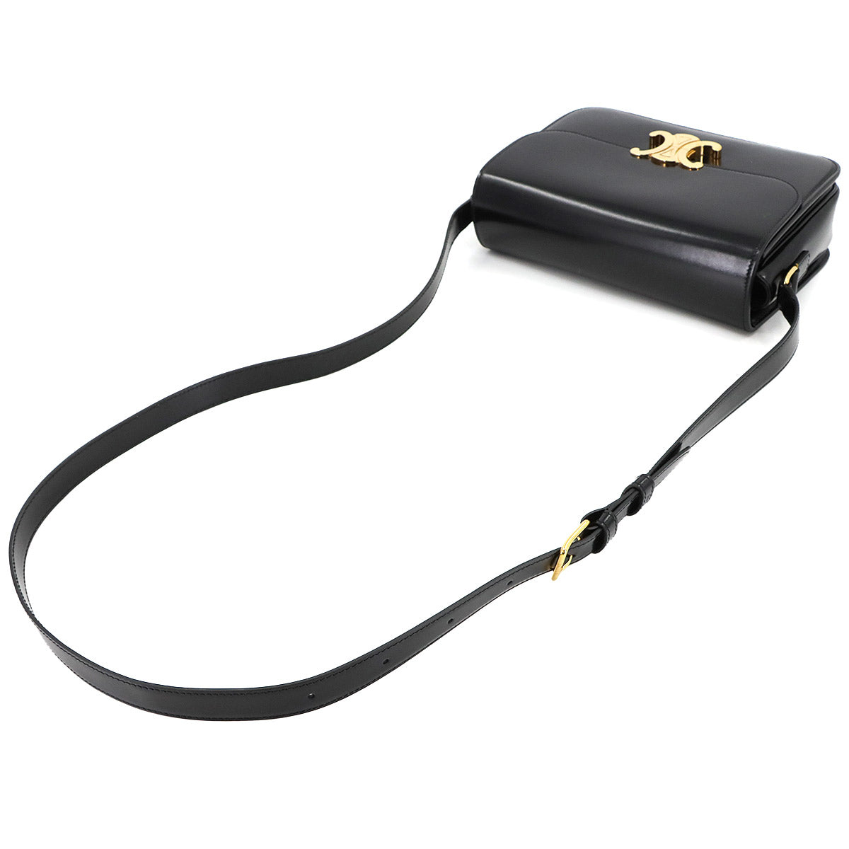 Classique Triomphe Bag Shoulder Leather Black 187363BF4 Purse