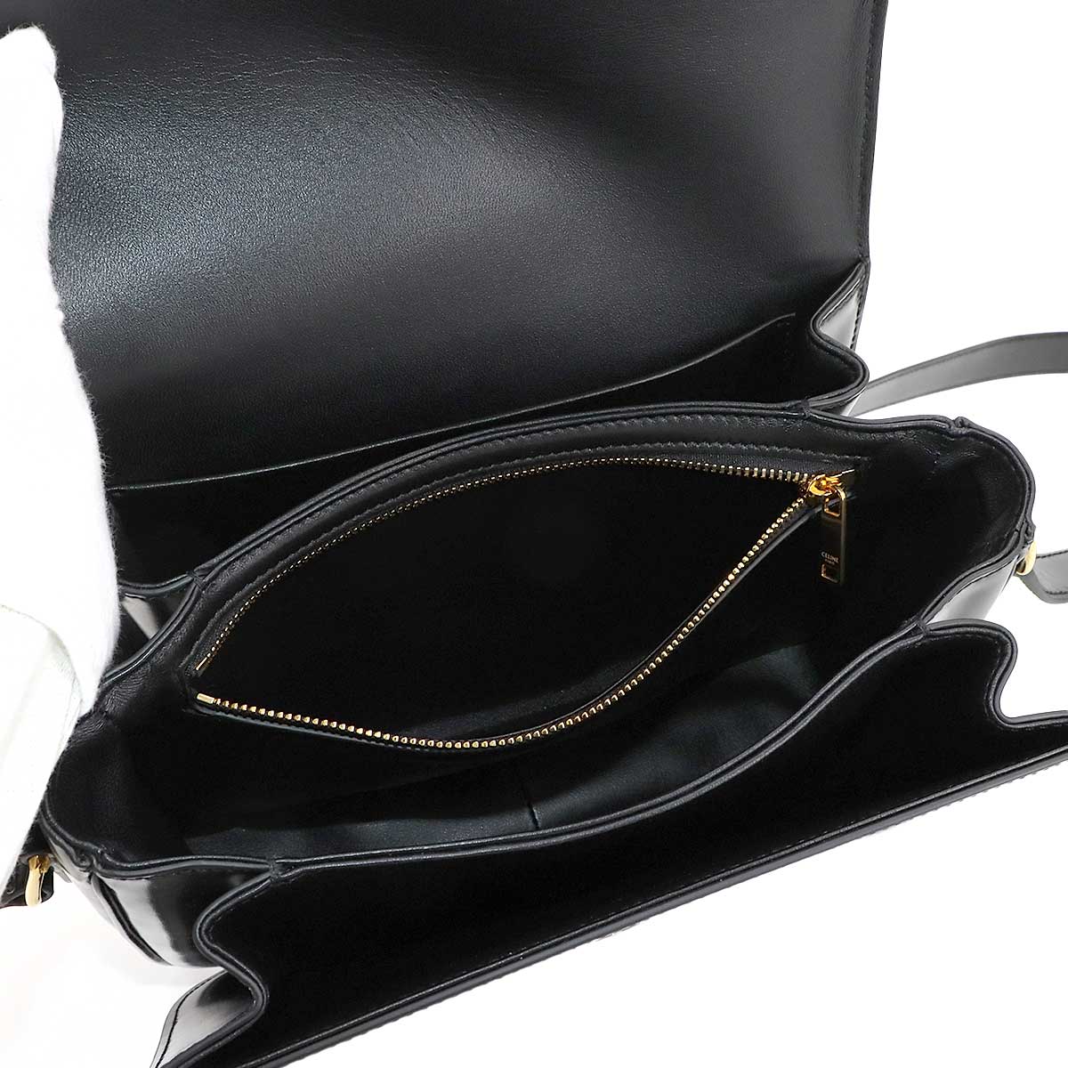 Classique Triomphe Bag Shoulder Leather Black 187363BF4 Purse