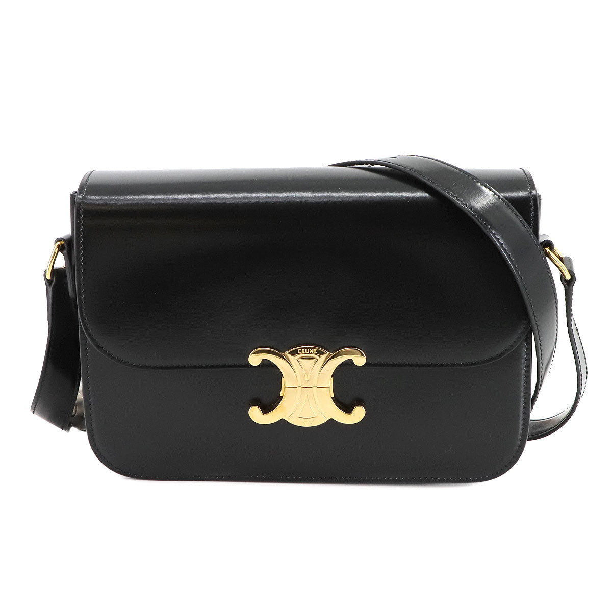 Classique Triomphe Bag Shoulder Leather Black 187363BF4 Purse