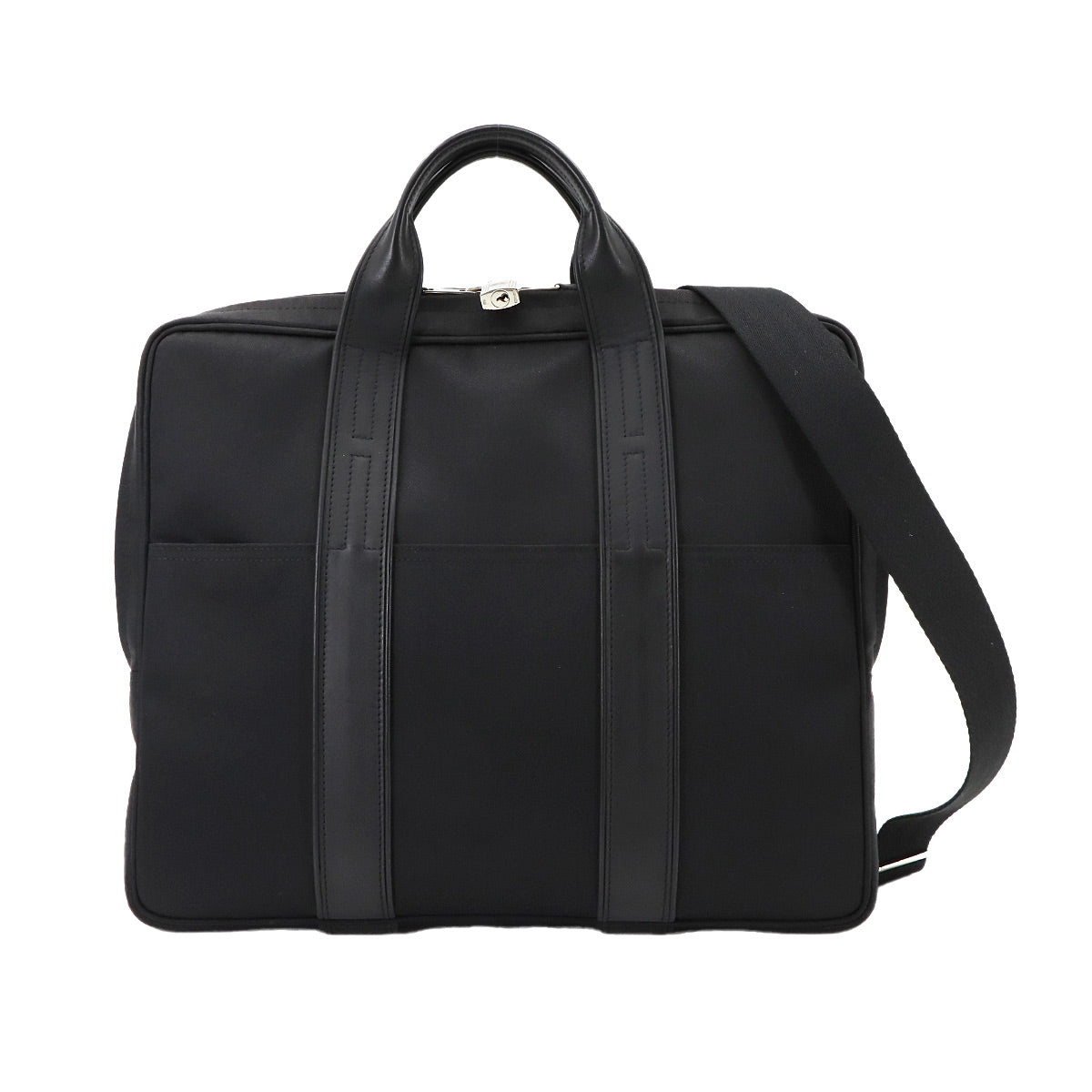 Acapulco Odenthal 2way Business Bag Toile Chevrons Leather Black