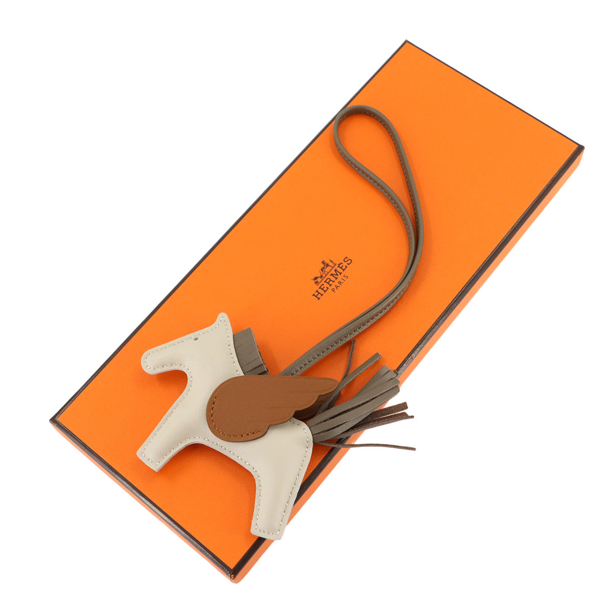 Rodeo Pegasu PM Bag Charm Agneau Milo Craie Etoupe Gold