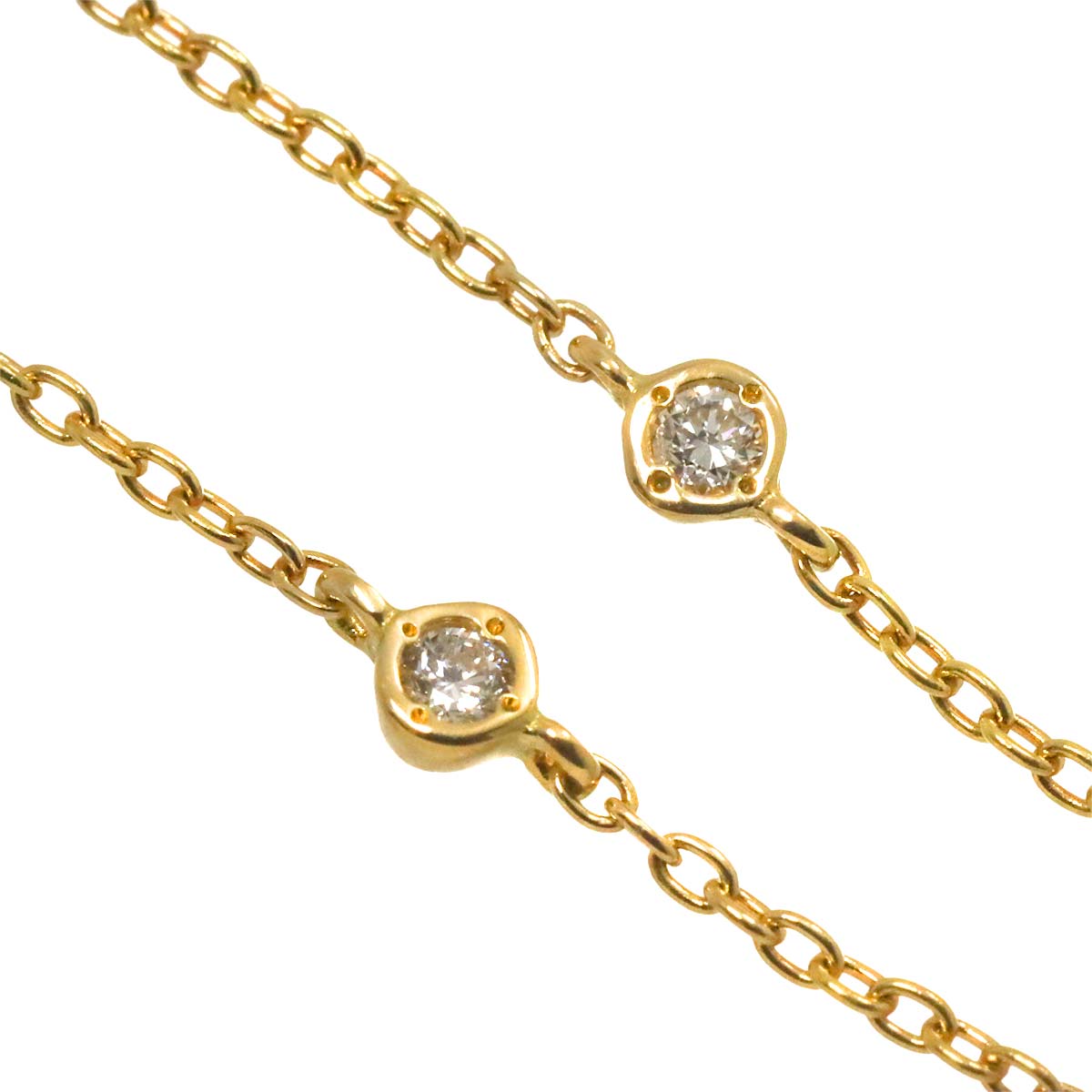 Diamond 0.13ct Necklace 18K YG Yellow Gold 750