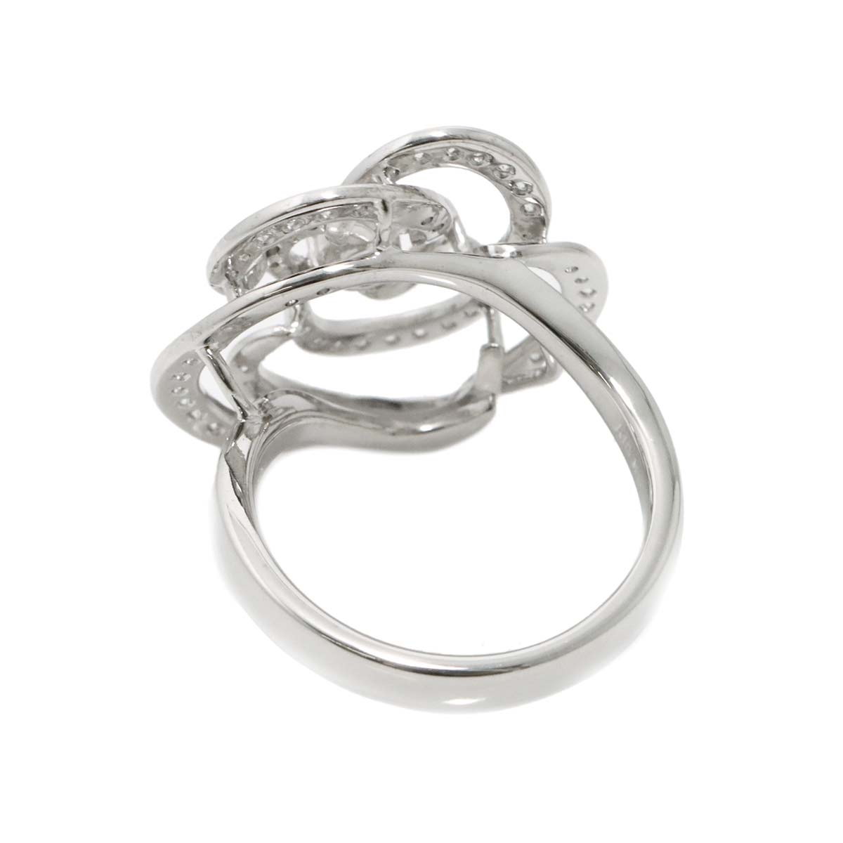 Diamond 0.205ct/0.41ct Ring 18K K18 WG White Gold size6(US)