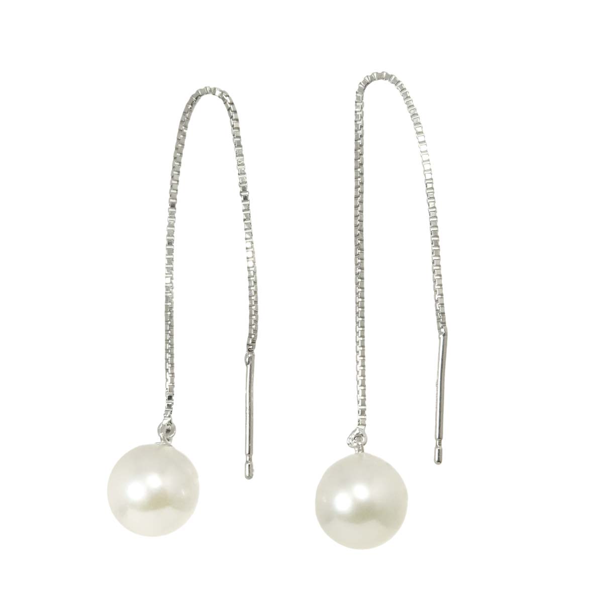 Akoya Pearl 7.0mm Earrings Pierced 18K WG 750