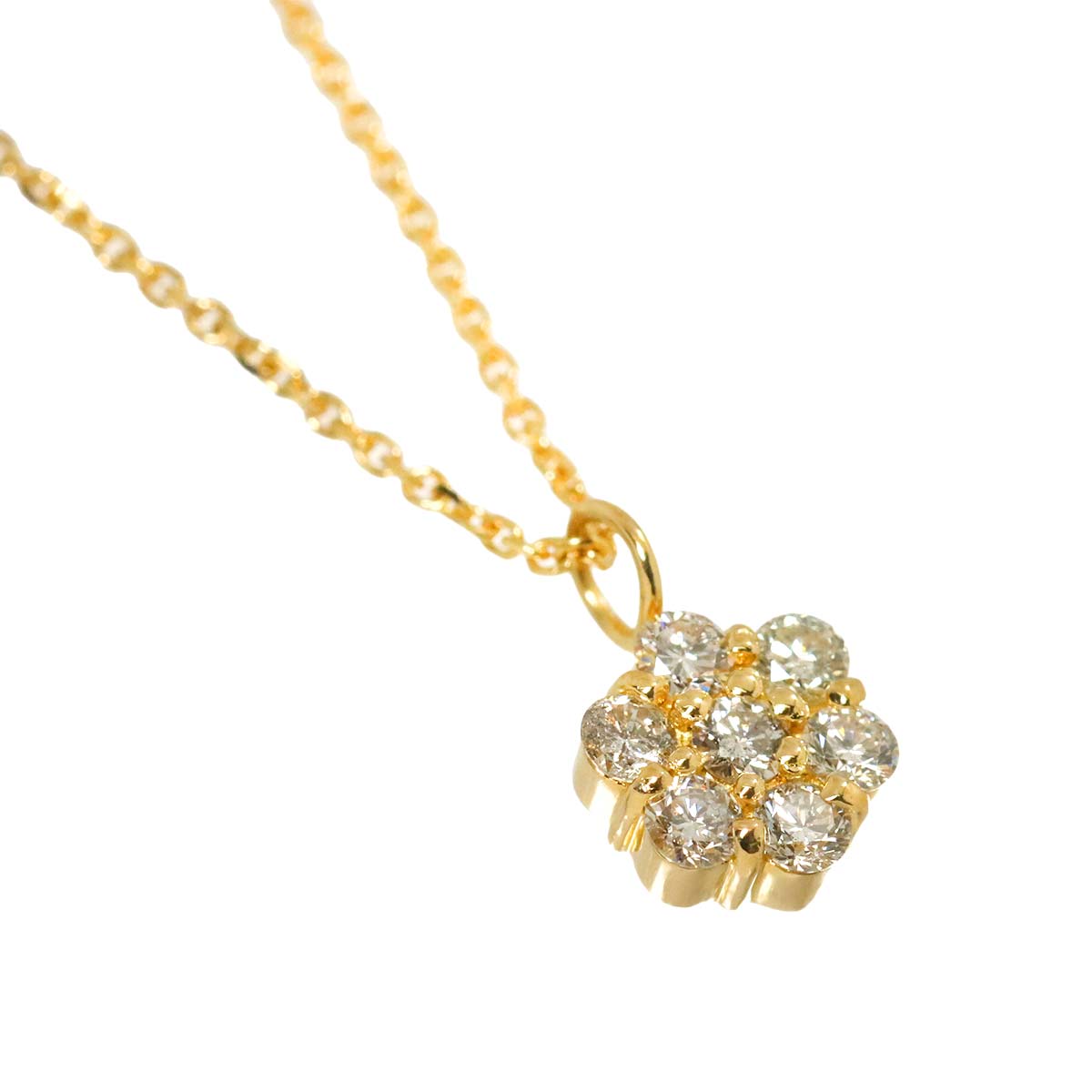 Diamond 0.20ct Necklace 18K YG Yellow Gold 750